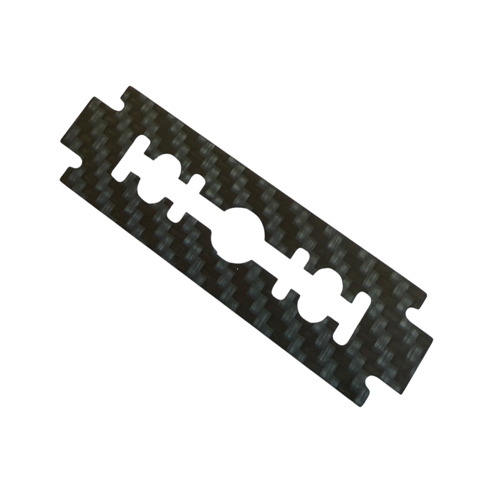 Hack-Karte aus Carbon – Stylisches Rasierklingen-Design V2.0 - 8,5 x 2,5cm5