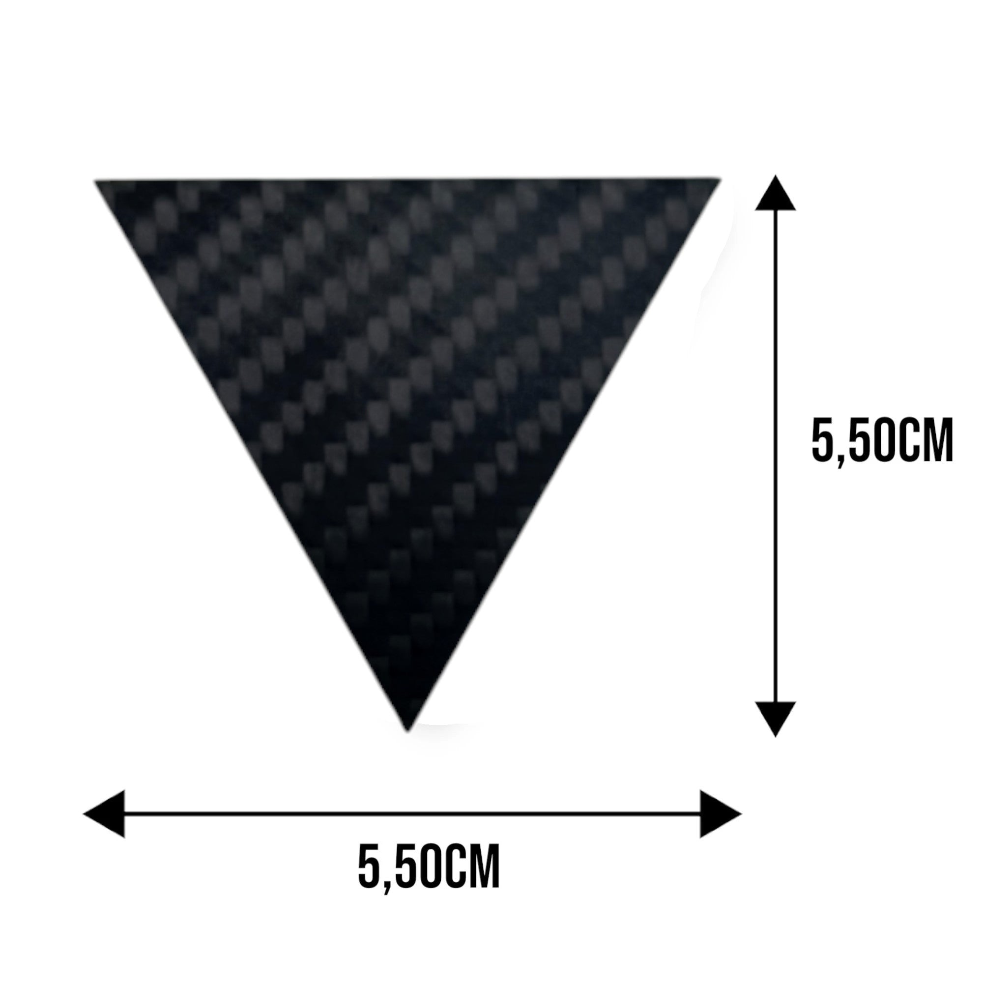 Hack-Karte im Dreieck-Design - spitze Ecken – Langlebig & stylisch aus Carbon