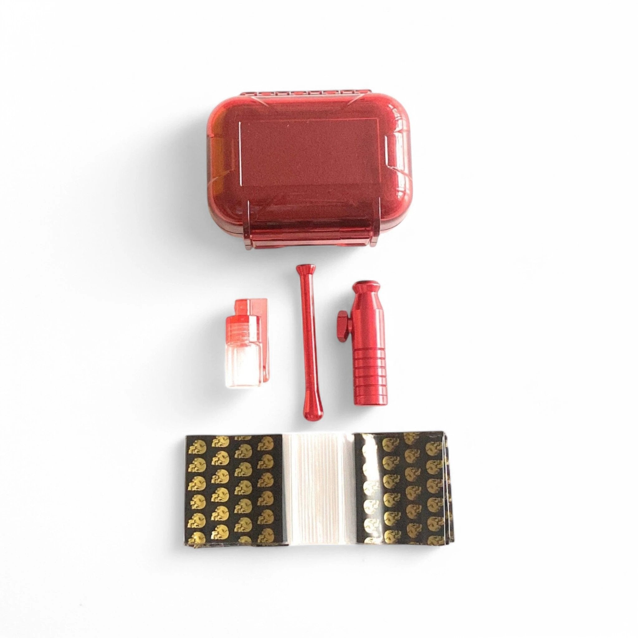 Hard Case Schnupftabak Set "Locker" Rot – Kompakt, Sicher & Immer Griffbereit - from DieBallerei
