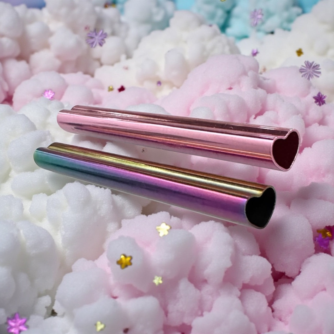 Herz-Röhrchen 7cm – Regenbogen oder Pink – Für die extra Portion Liebe! 💖