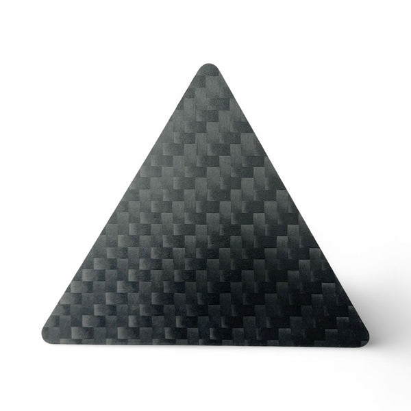 Carte de piratage en fibre de carbone véritable au format triangle - carte à tirer et à pirater noire, stable et élégante en carbone