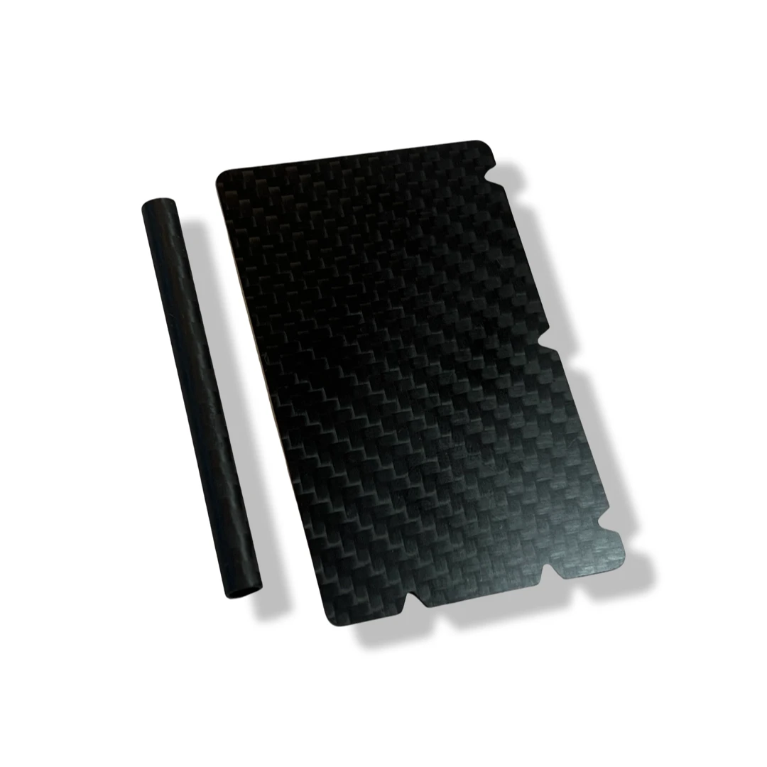 Carbon Röhrchen Set – Inkl. Hack-Karte mit 5 Einkerbungen - from DieBallerei