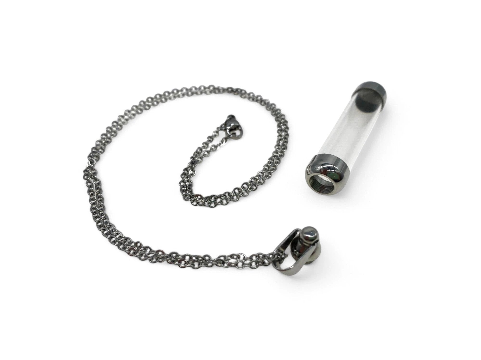 Elegante Glas-Kette mit Edelstahl-Anhänger - Anhänger from DieBallerei