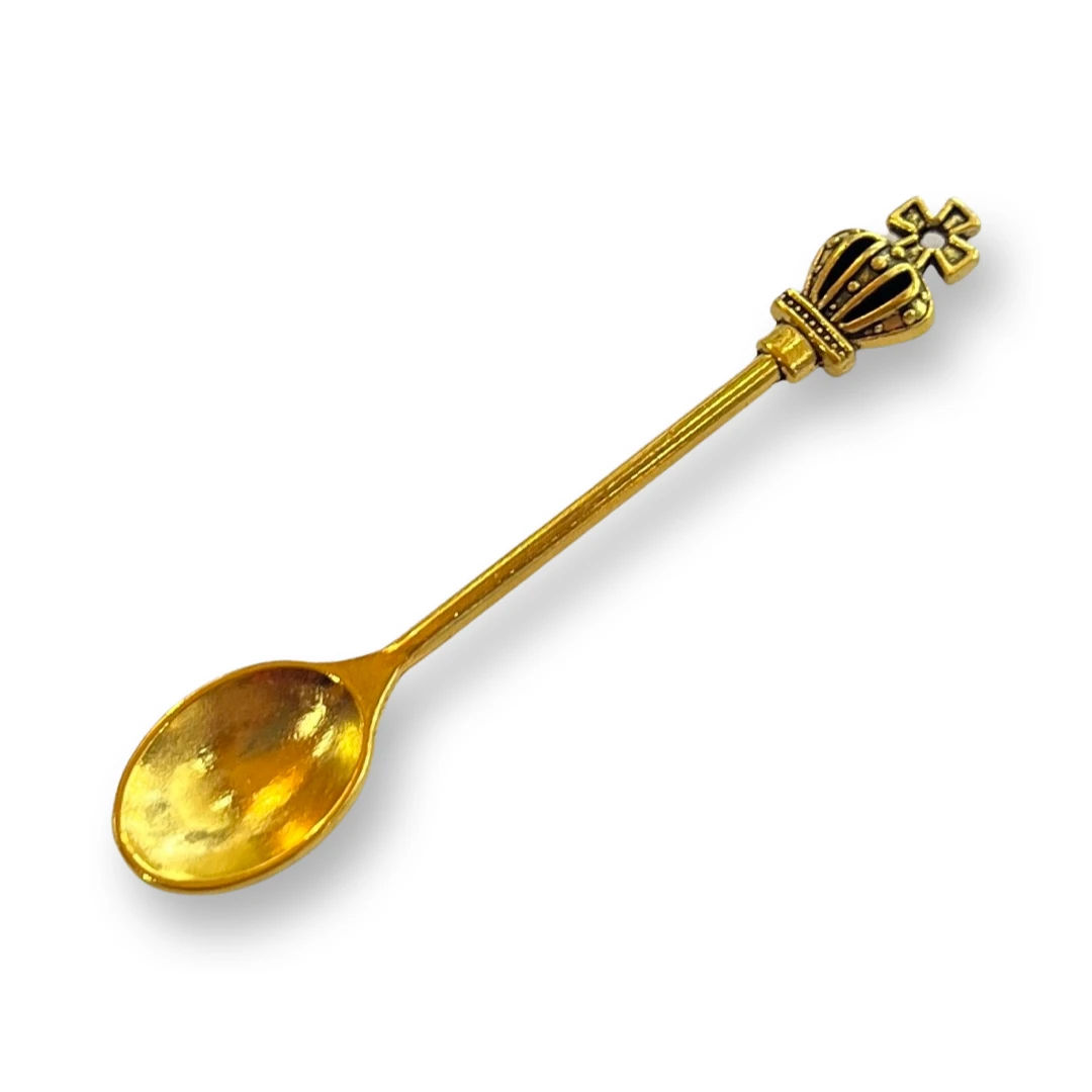 Goldener Mini-Löffel mit Krone in 60mm mit extra großer Löffelfläche - from DieBallerei