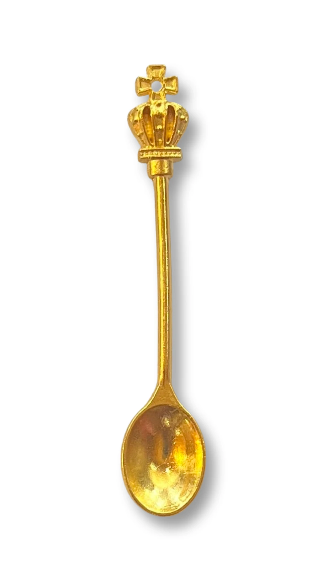 Mini Löffel mit Krone – 60mm, edles Design in Gold - from DieBallerei