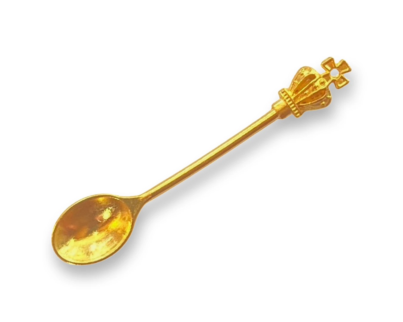 Mini Löffel mit Krone – 60mm, edles Design in Gold - from DieBallerei