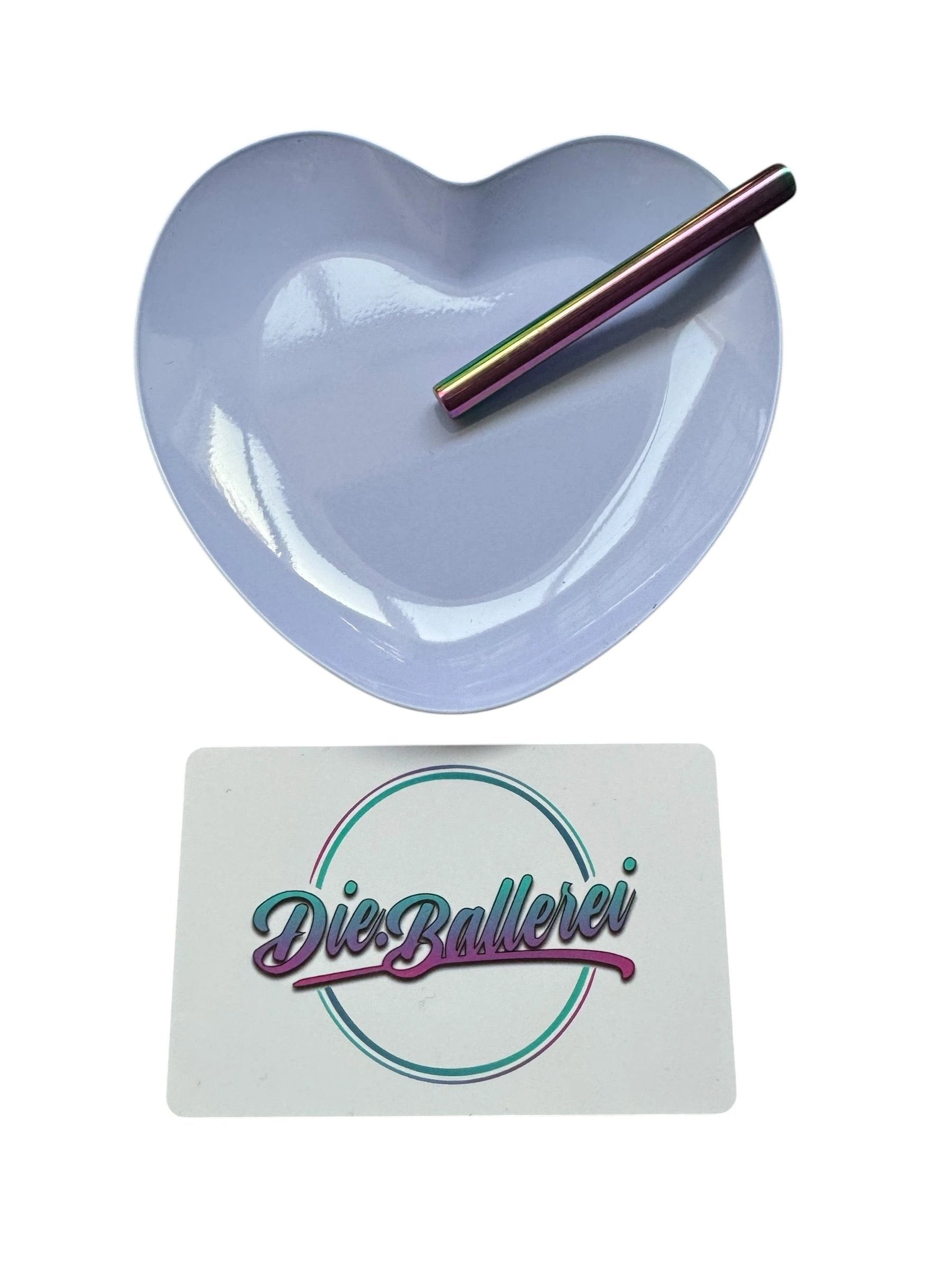 Pastell Herz Brettchen Ziehunterlage/Bauunterlage aus Blech in 4 Farben - from DieBallerei