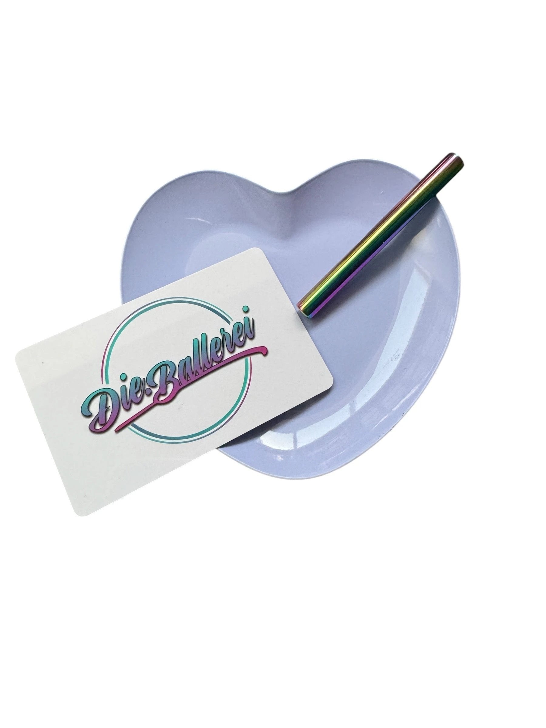 Pastell Herz Brettchen Ziehunterlage/Bauunterlage aus Blech in 4 Farben - from DieBallerei