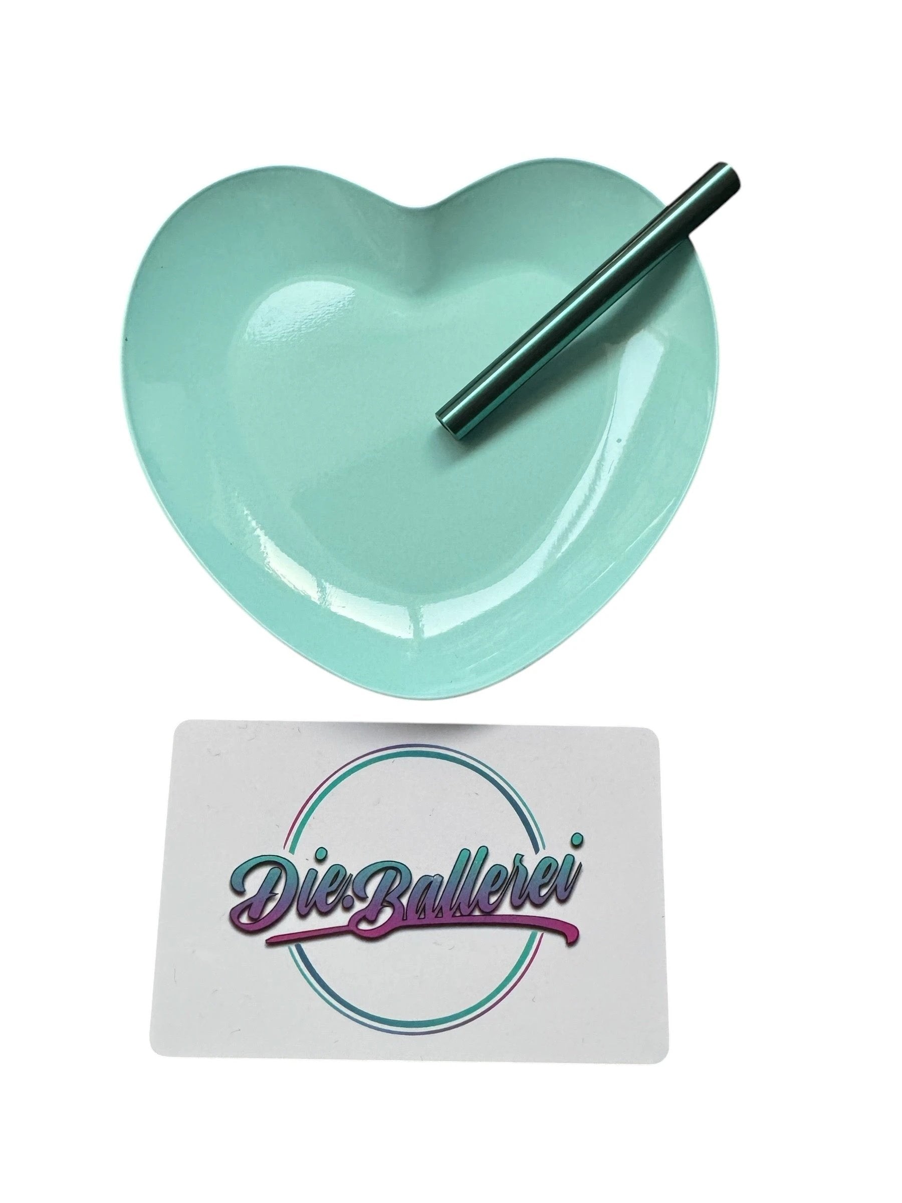 Pastell Herz Brettchen Ziehunterlage/Bauunterlage aus Blech in 4 Farben - from DieBallerei