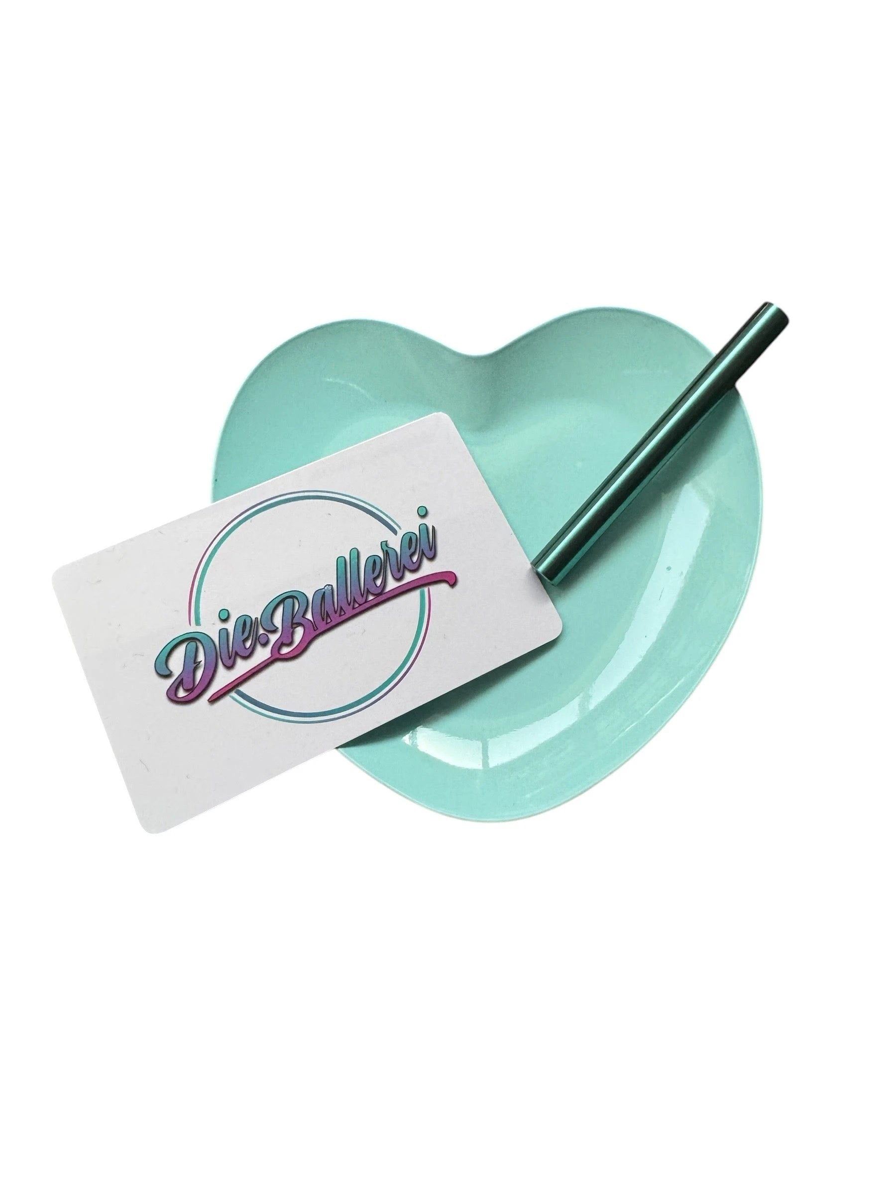 Pastell Herz Brettchen Ziehunterlage/Bauunterlage aus Blech in 4 Farben - from DieBallerei