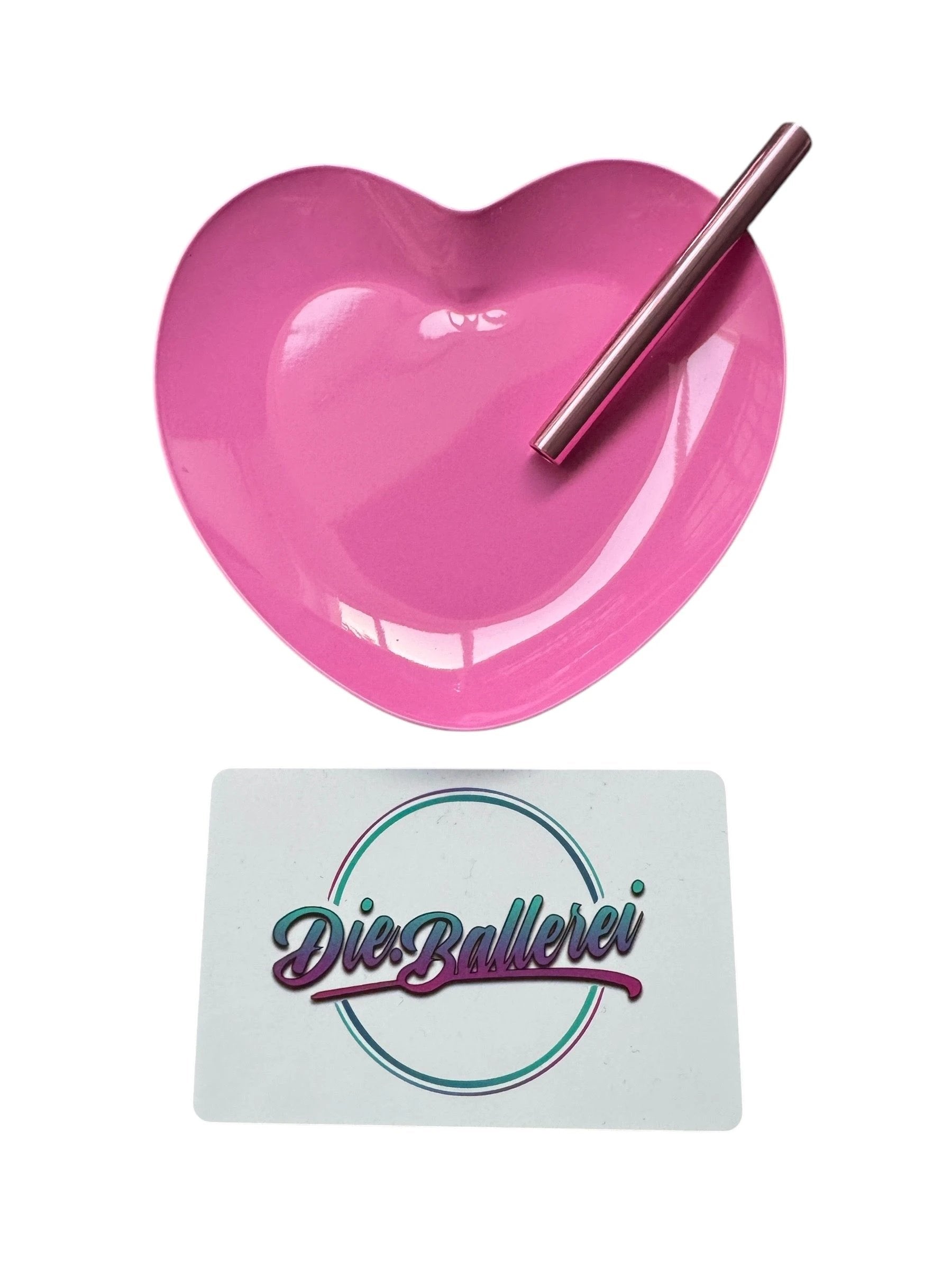 Pastell Herz Brettchen Ziehunterlage/Bauunterlage aus Blech in 4 Farben - from DieBallerei