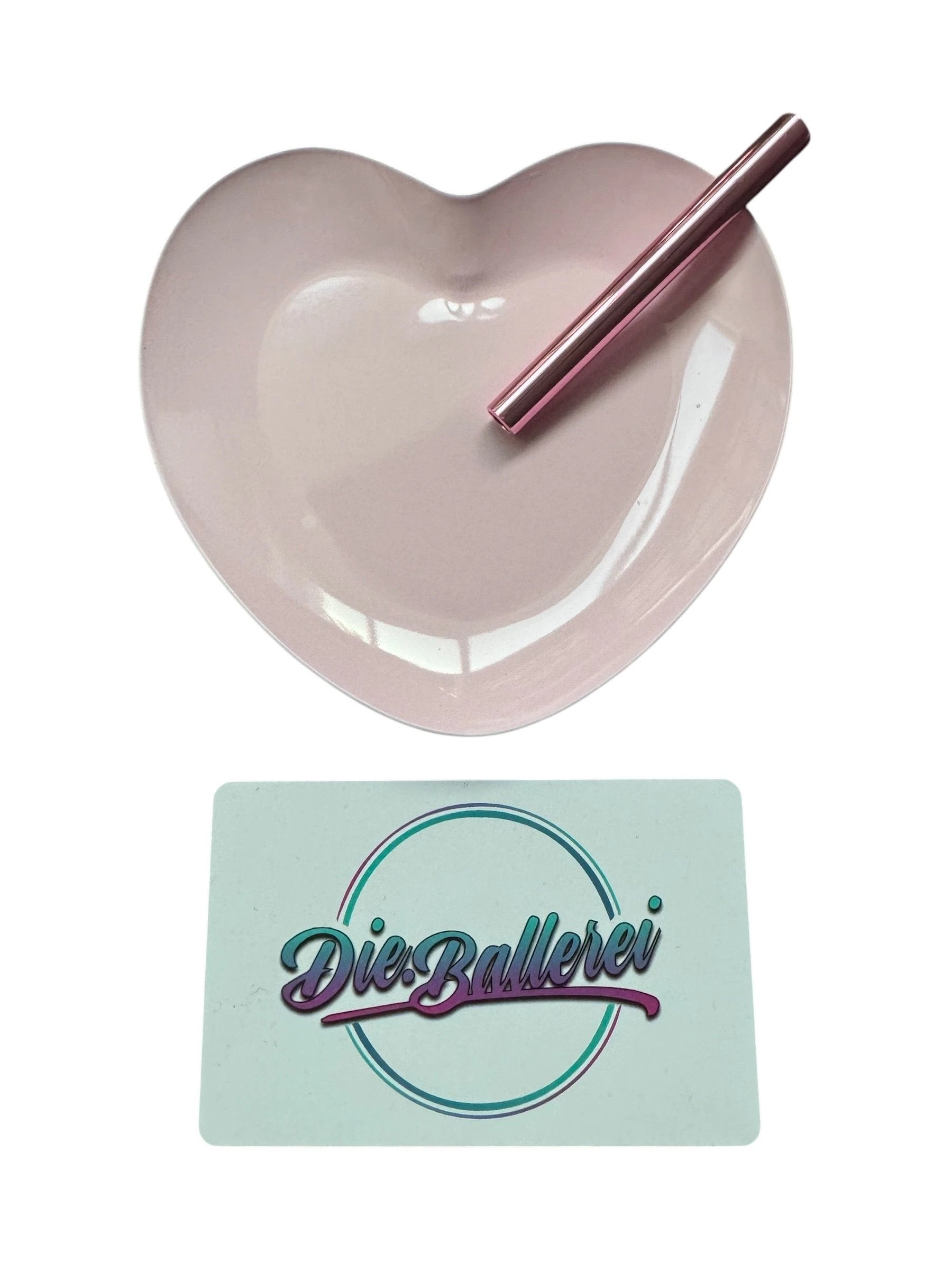 Pastell Herz Brettchen Ziehunterlage/Bauunterlage aus Blech in 4 Farben - from DieBallerei