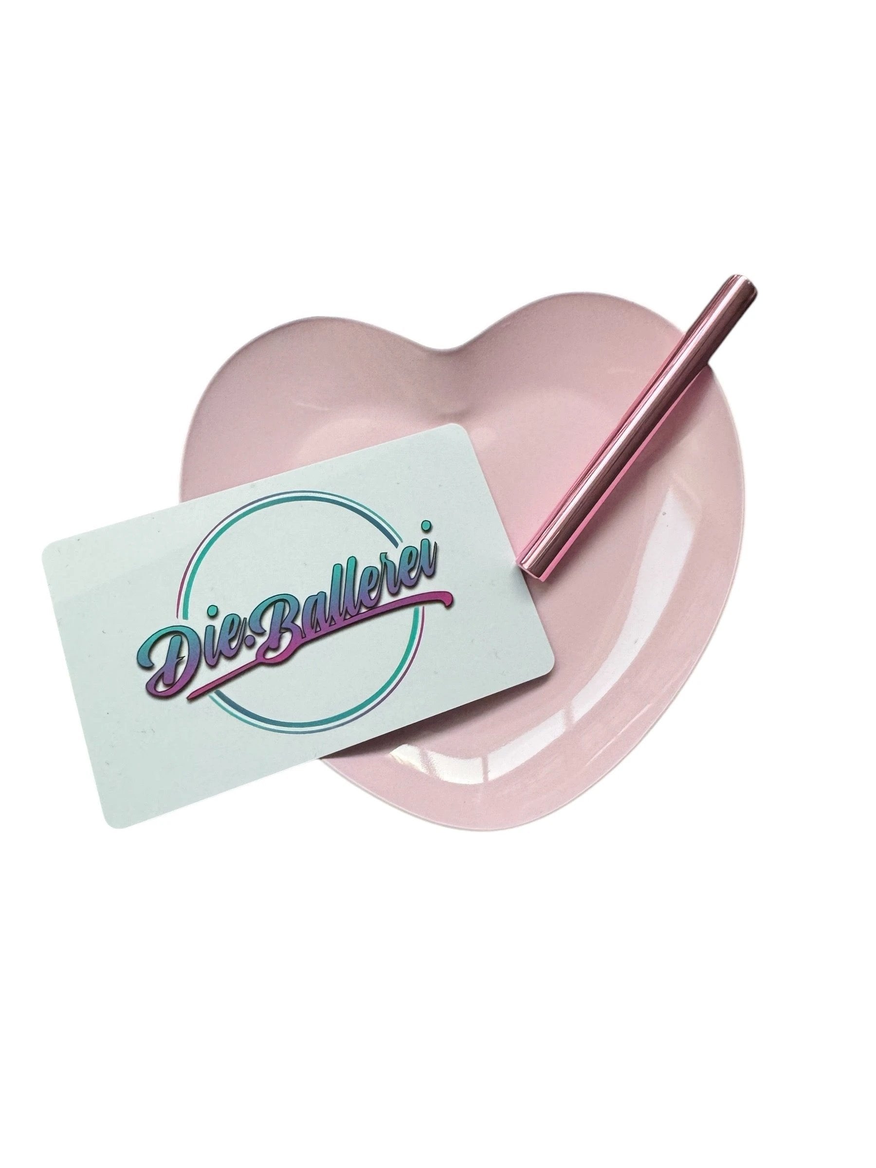 Pastell Herz Brettchen Ziehunterlage/Bauunterlage aus Blech in 4 Farben - from DieBallerei