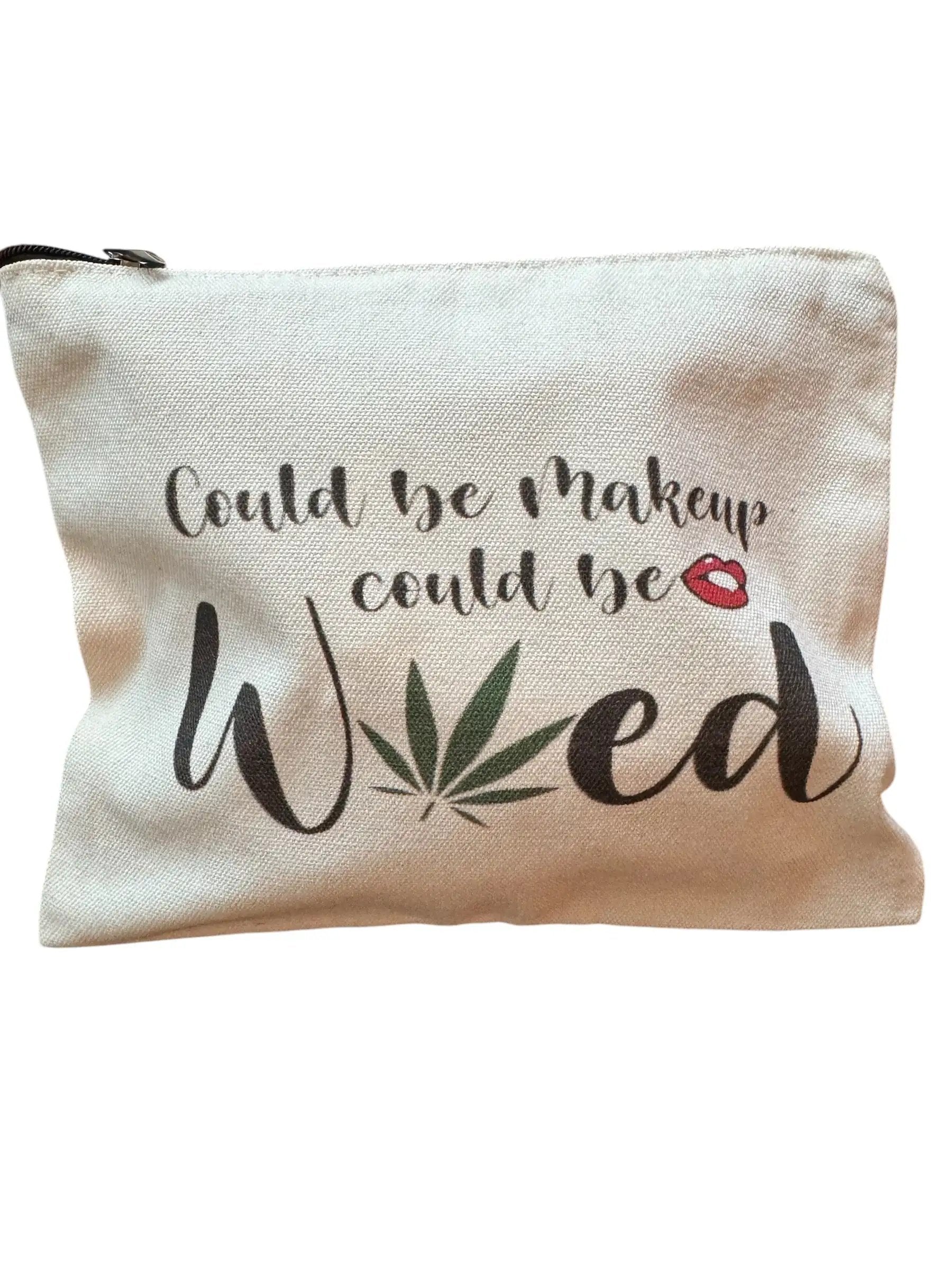 Praktischer Canvas-Beutel mit "Could be Make-up could be Weed"-Aufdruck - from DieBallerei