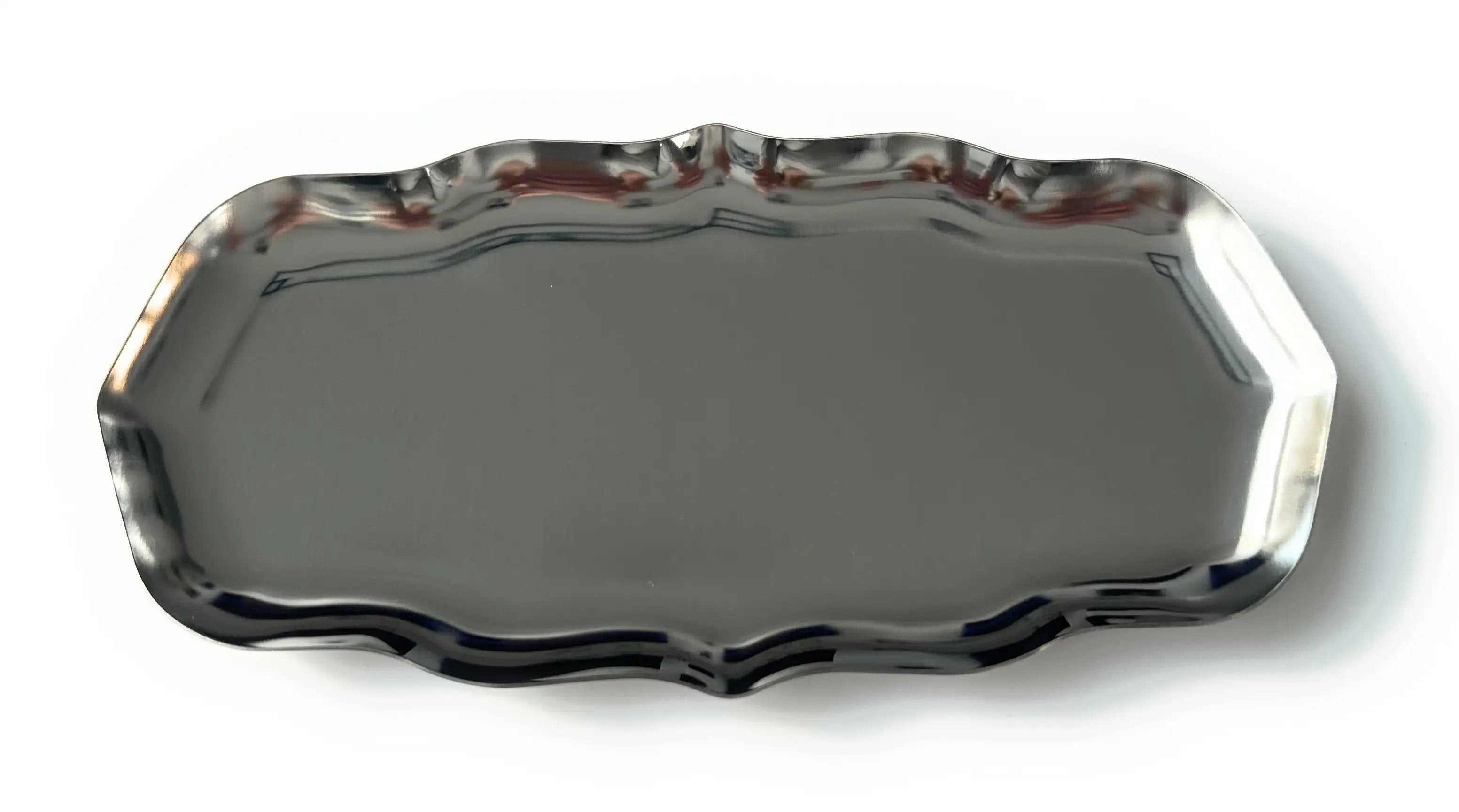 Metall Brettchen im Ornament Stil – Silber | Edle Zieh-Unterlage - from DieBallerei