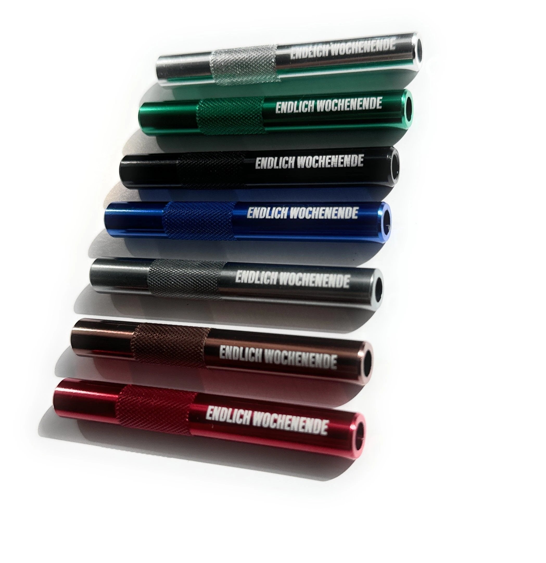 „Endlich Wochenende“ Aluminium-Röhrchen – Stylisch, Robust & Funktional in 7 Farben - from DieBallerei