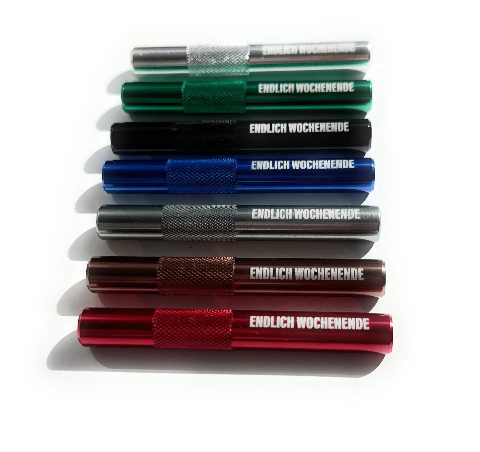 „Endlich Wochenende“ Aluminium-Röhrchen – Stylisch, Robust & Funktional in 7 Farben - from DieBallerei