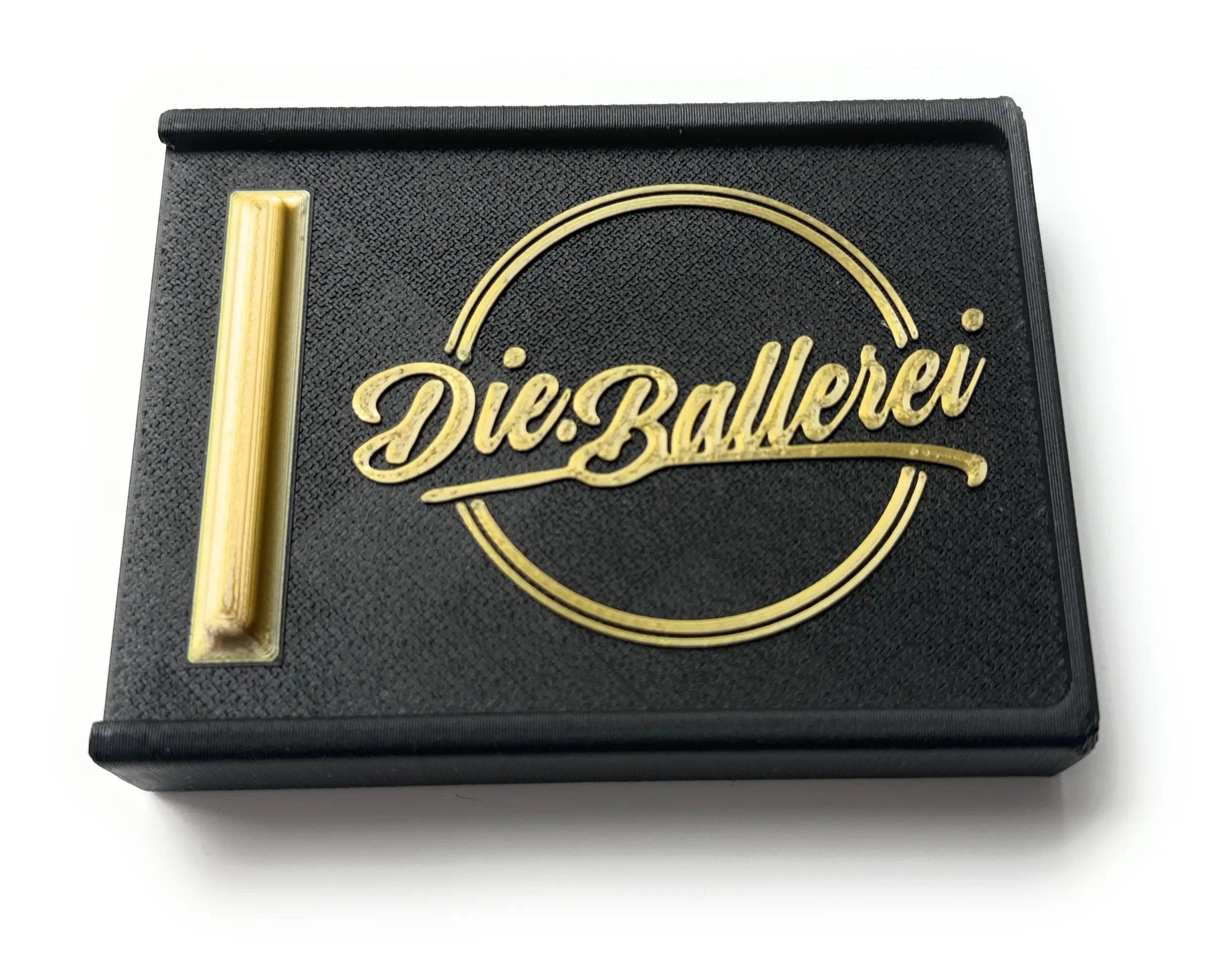 Die Ballerei Baller-Box – Schwarz/Gold mit Spiegel, Röhrchen & Hack-Karten - from DieBallerei