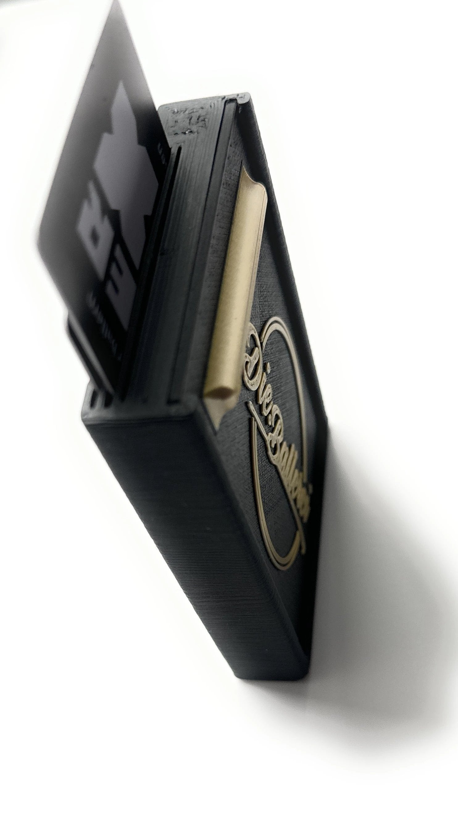 Die Ballerei Baller-Box – Schwarz/Gold mit Spiegel, Röhrchen & Hack-Karten - from DieBallerei