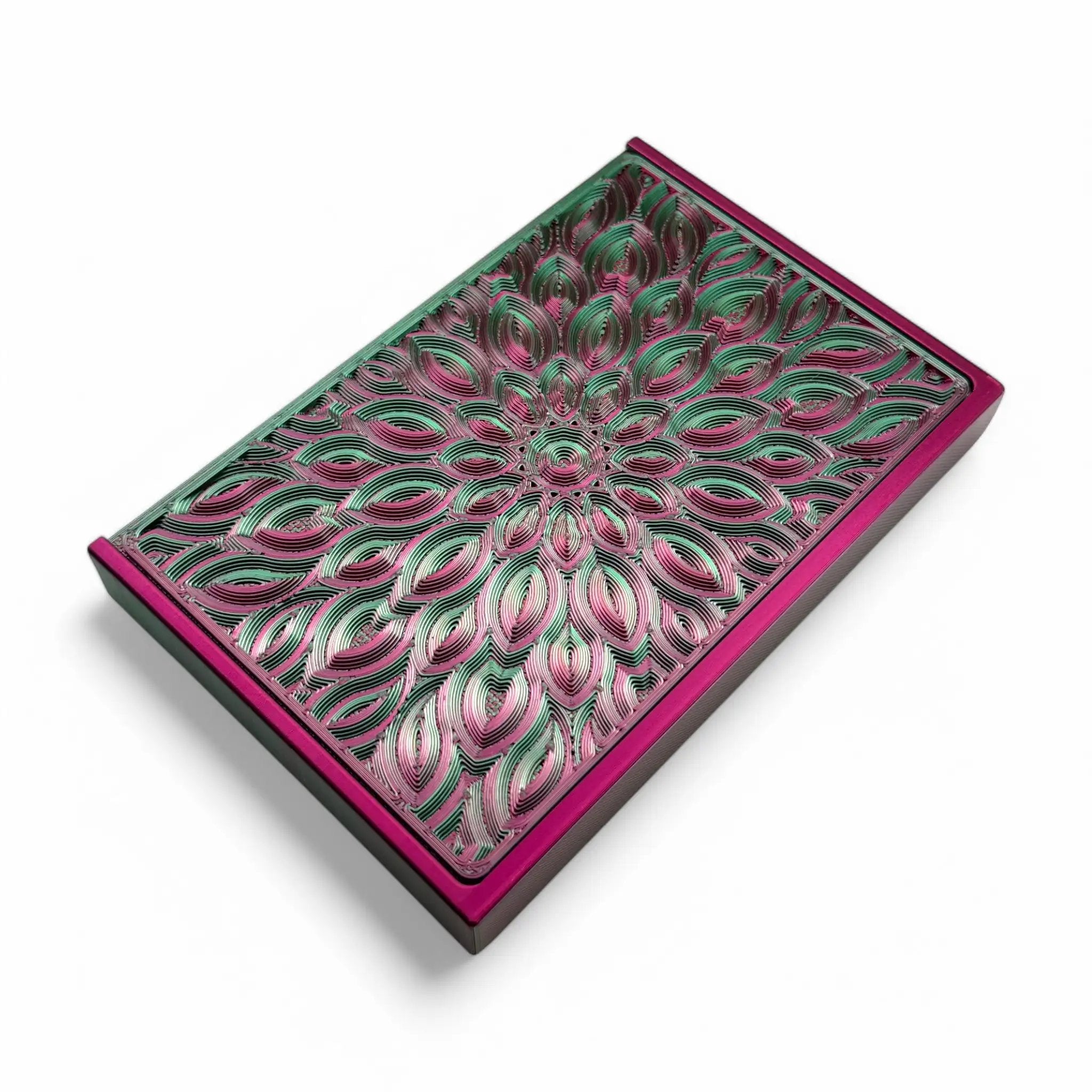 Baller-Box XL Infinity Blossom inkl. integriertem Spiegel, 2x Röhrchen und Hack-Karten Rot / Grün - from DieBallerei