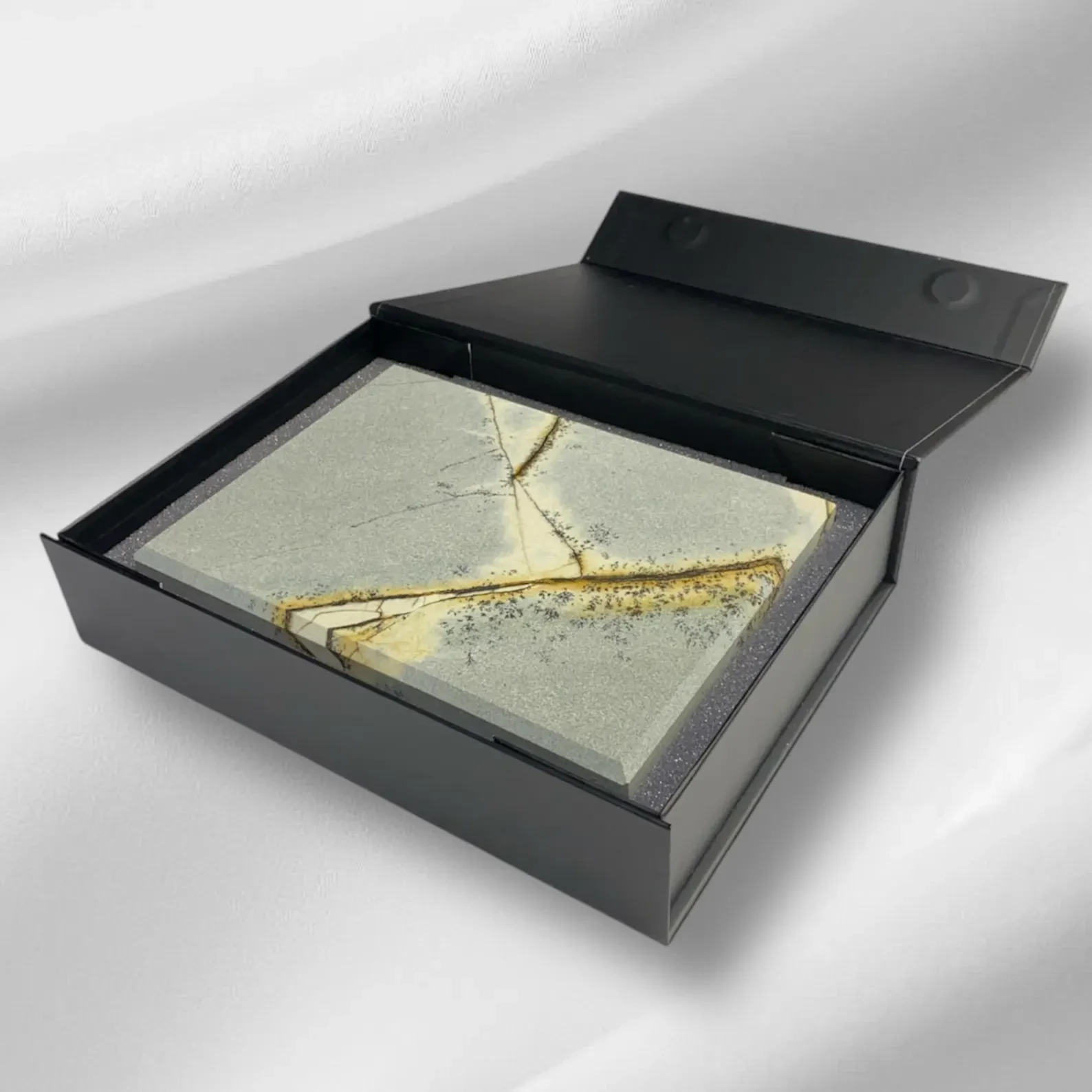 Kokaninchen Granit Untersetzer "Blue Roma" hochwertige Aufbewahrungsschublade, Tassenuntersetzer, hochwertige Granitplatte - from DieBallerei