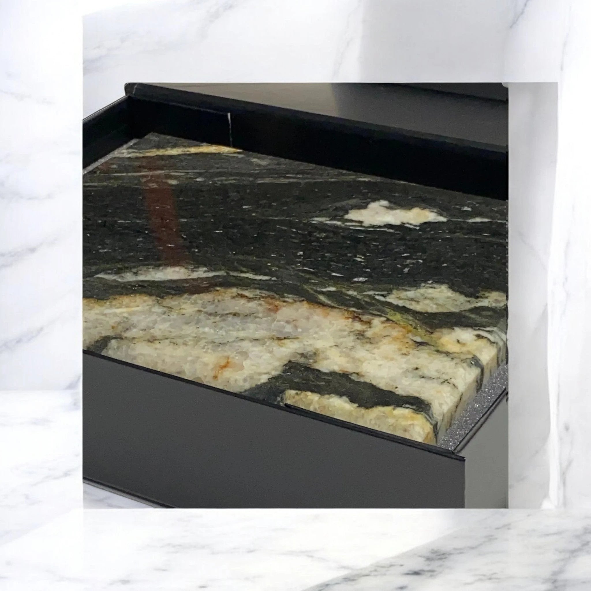 Kokaninchen Granit Untersetzer "Belvedere" hochwertige Aufbewahrungsschublade, Tassenuntersetzer, hochwertige Granitplatte - from DieBallerei