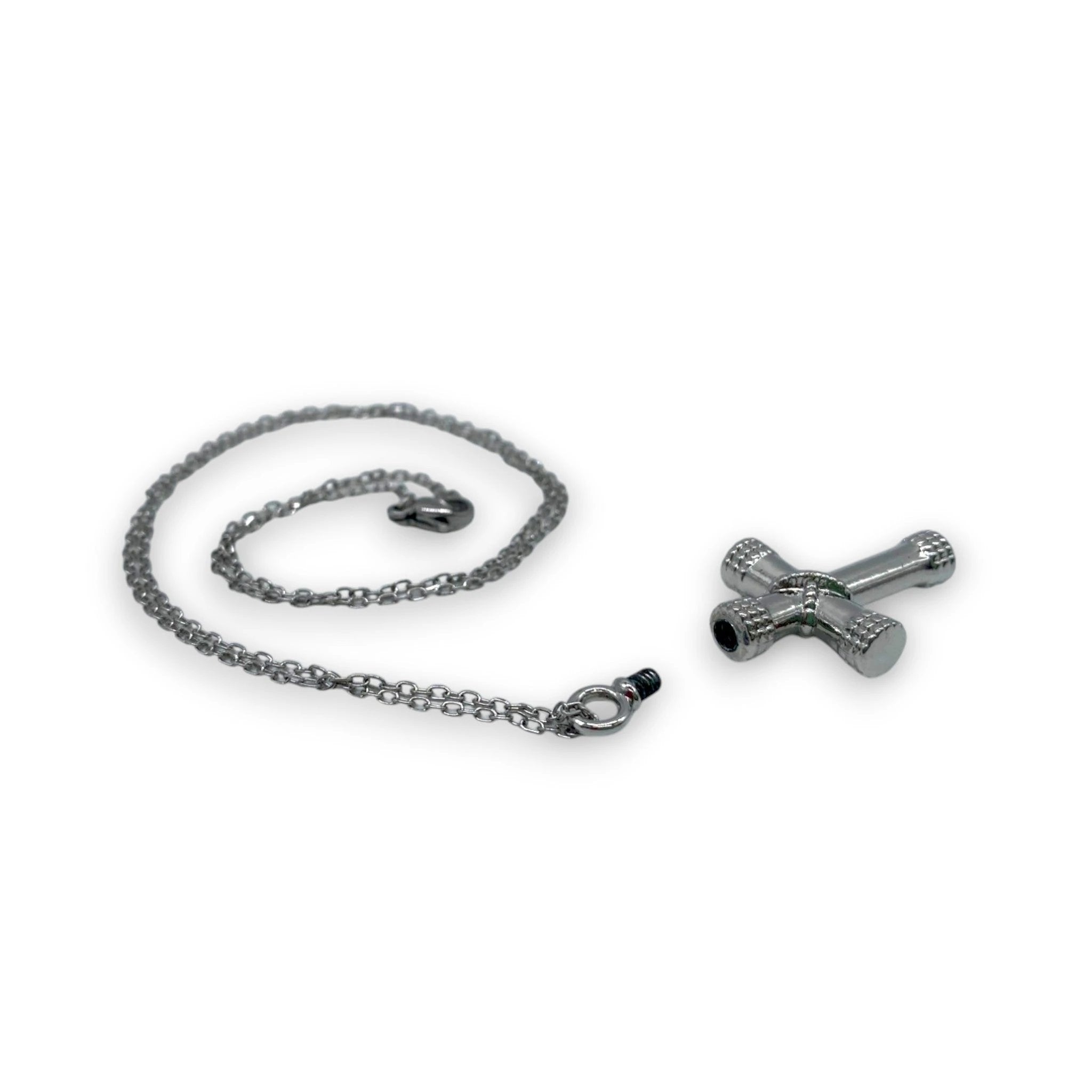 Edle Kreuzkette mit befüllbarem Anhänger – Edelstahl - from DieBallerei