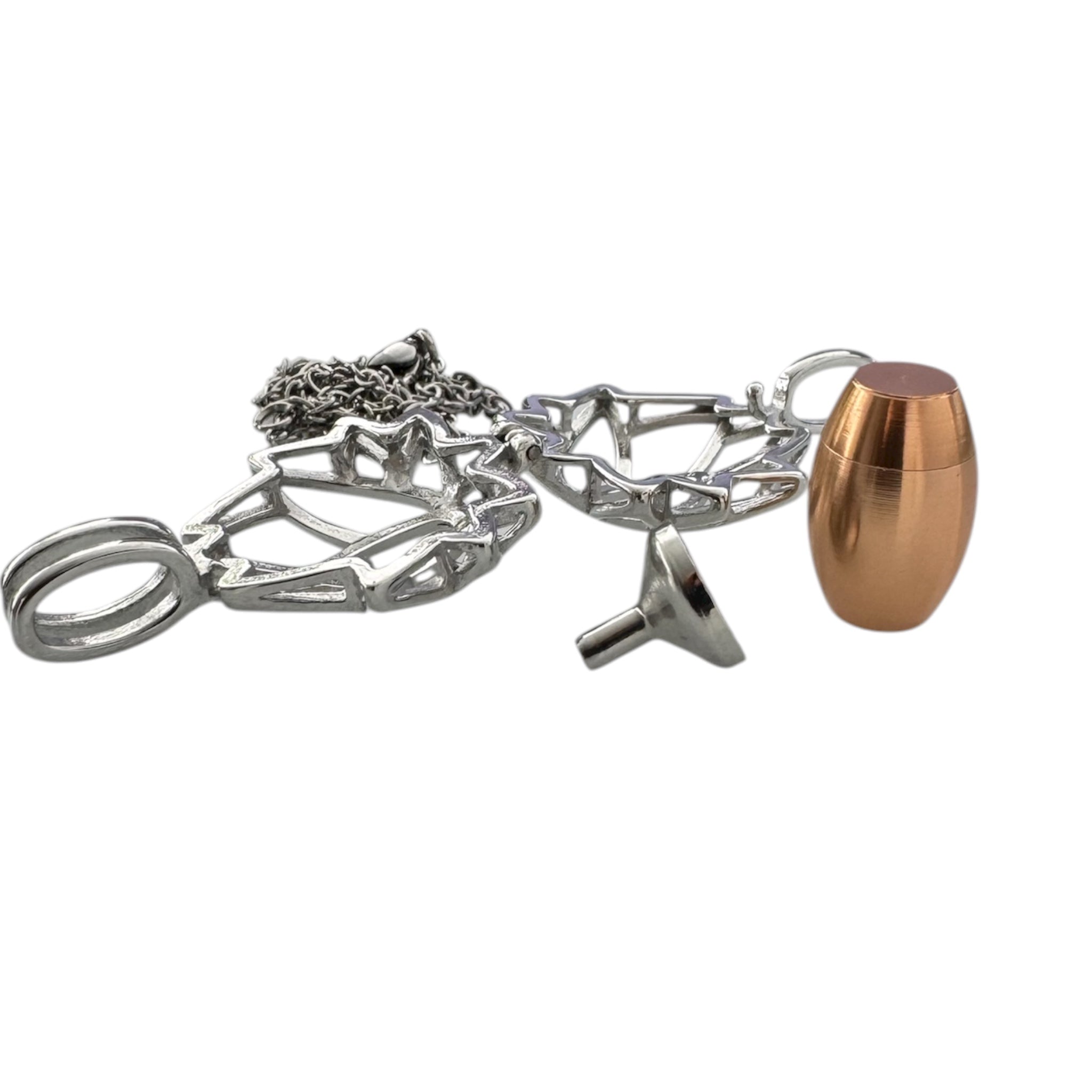 Lotus Secret Kette – Silber (mit Roségold-Kapsel)