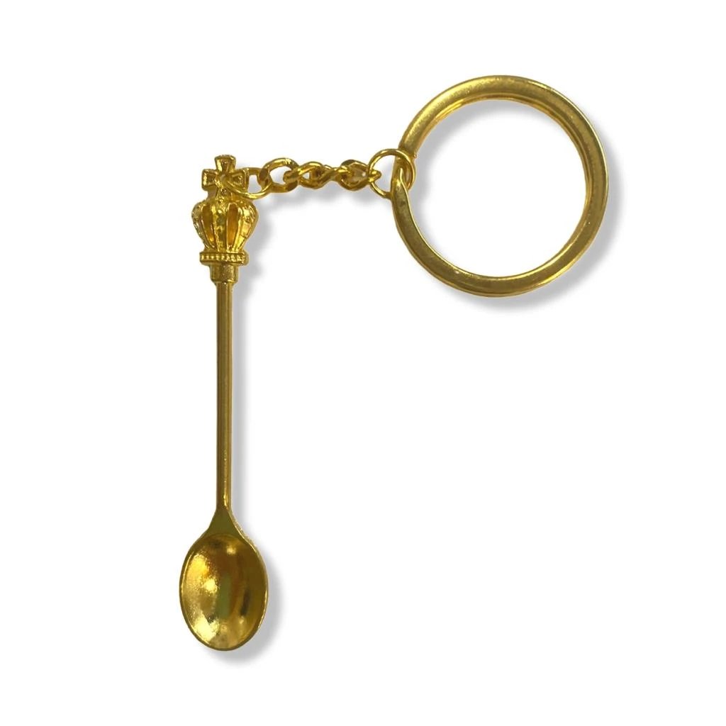 Mini Löffel mit Krone – Schlüsselanhänger in Gold - from DieBallerei