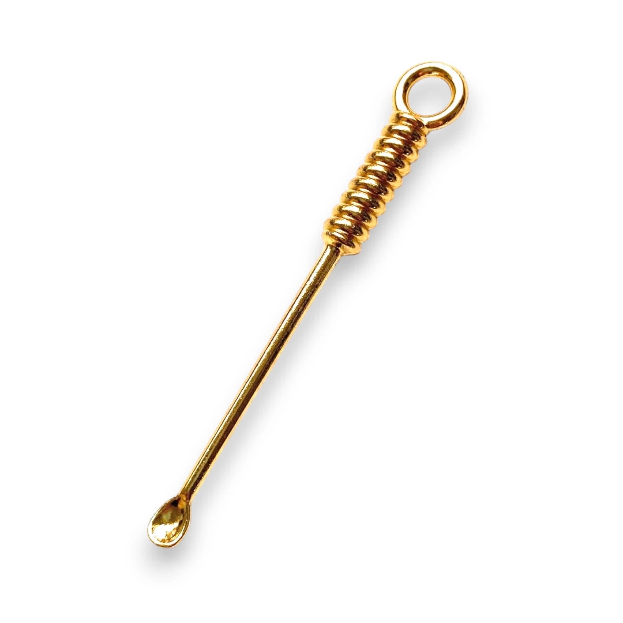 Mini-Löffel (70mm) im Spiral-Design – Gold mit Schlüsselring - from DieBallerei