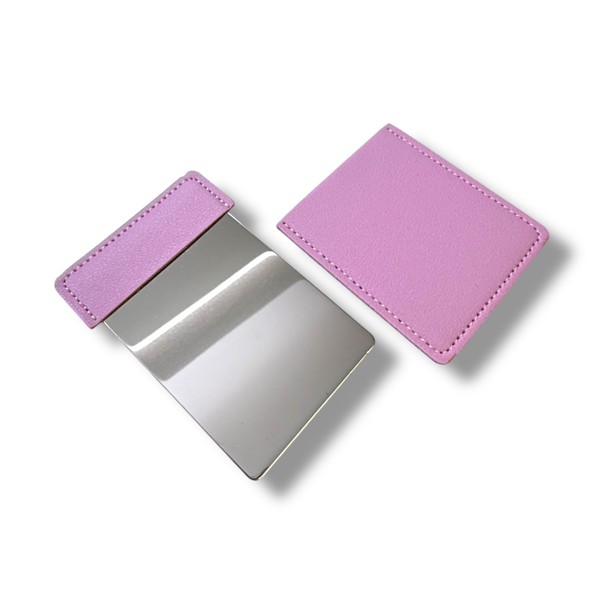 Mini Spiegel To-Go mit Hülle – Perfekt für unterwegs in lila
