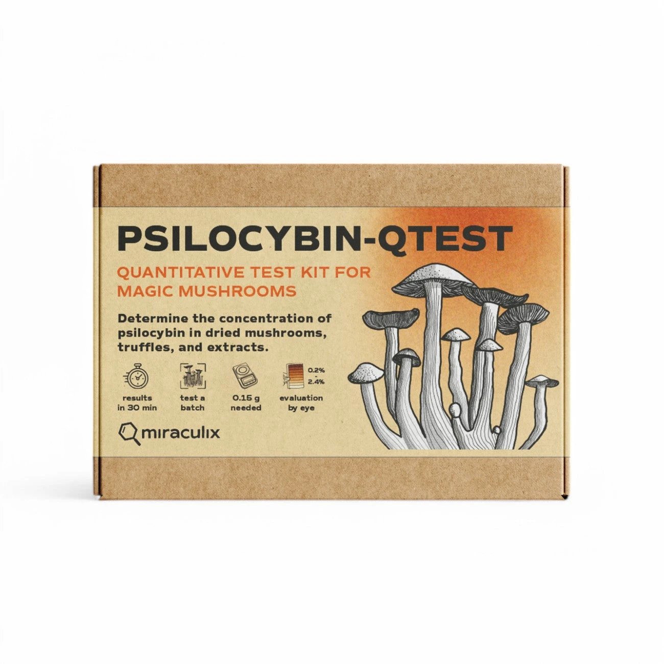 Miraculix Mobiler Schnelltest zur Bestimmung des Psilocybin-Gehalts (PSILO-QTest) - from DieBallerei