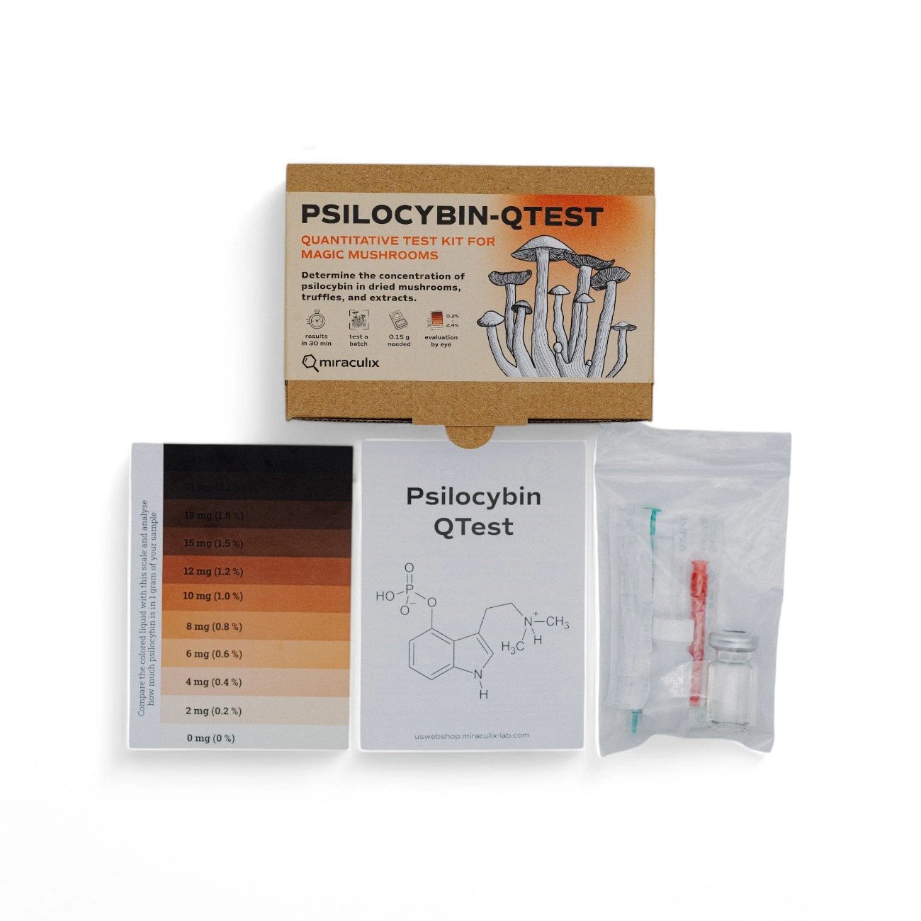 Miraculix Mobiler Schnelltest zur Bestimmung des Psilocybin-Gehalts (PSILO-QTest) - from DieBallerei