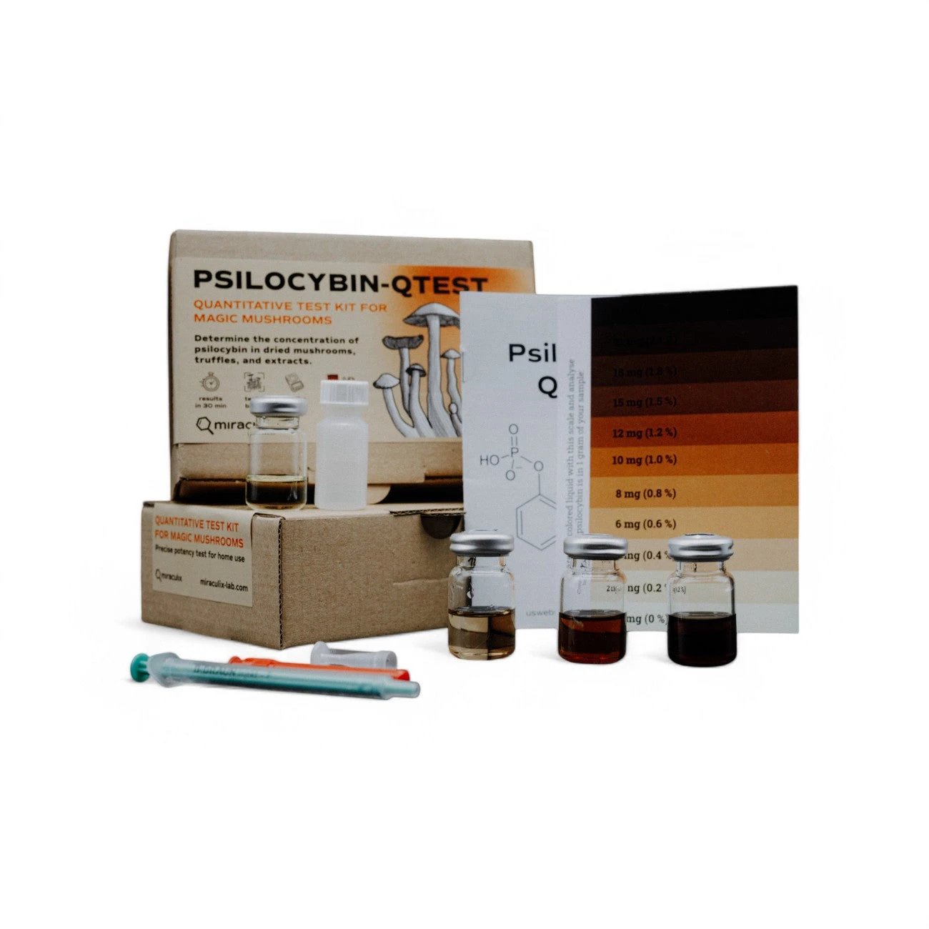 Miraculix Mobiler Schnelltest zur Bestimmung des Psilocybin-Gehalts (PSILO-QTest) - from DieBallerei