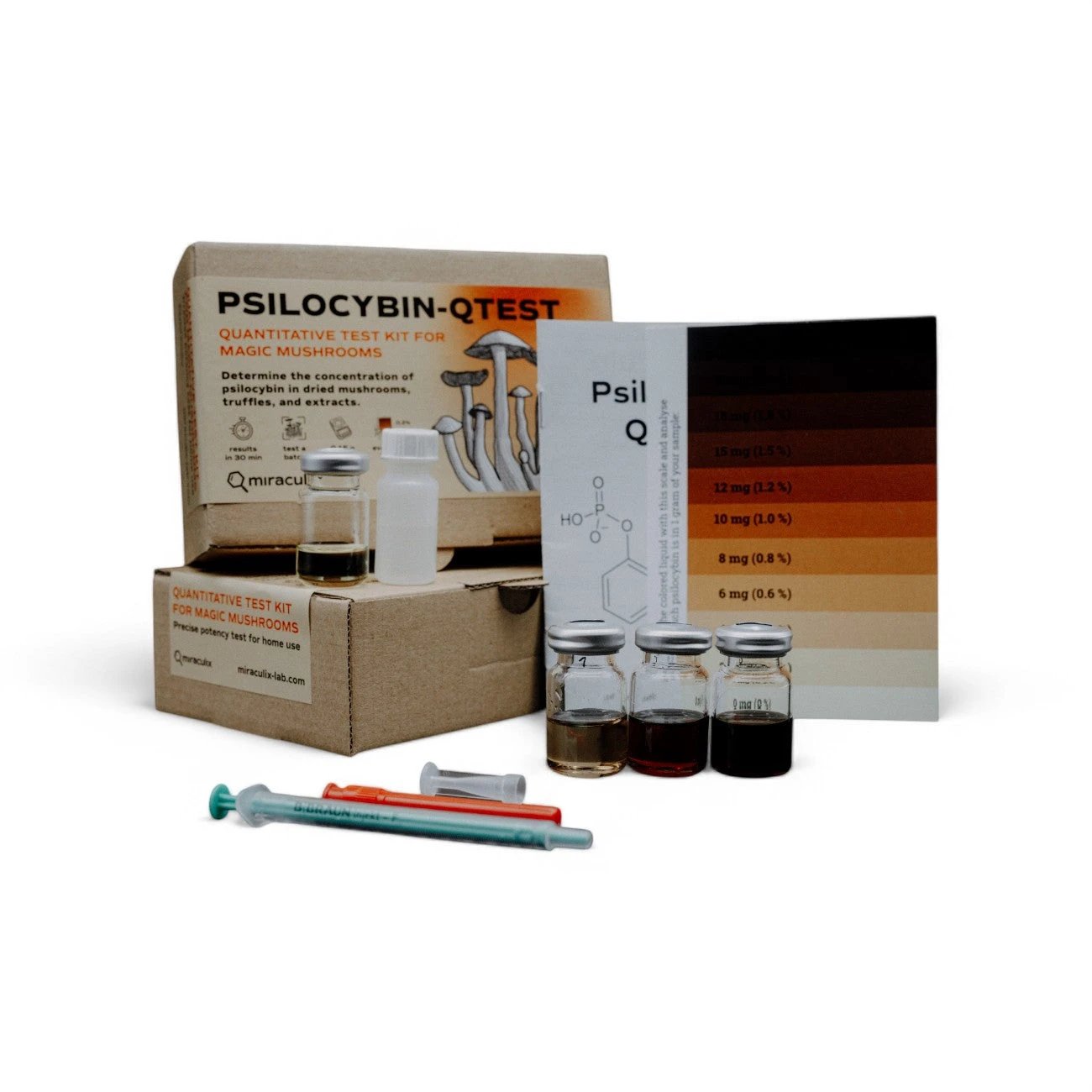Miraculix Mobiler Schnelltest zur Bestimmung des Psilocybin-Gehalts (PSILO-QTest) - from DieBallerei