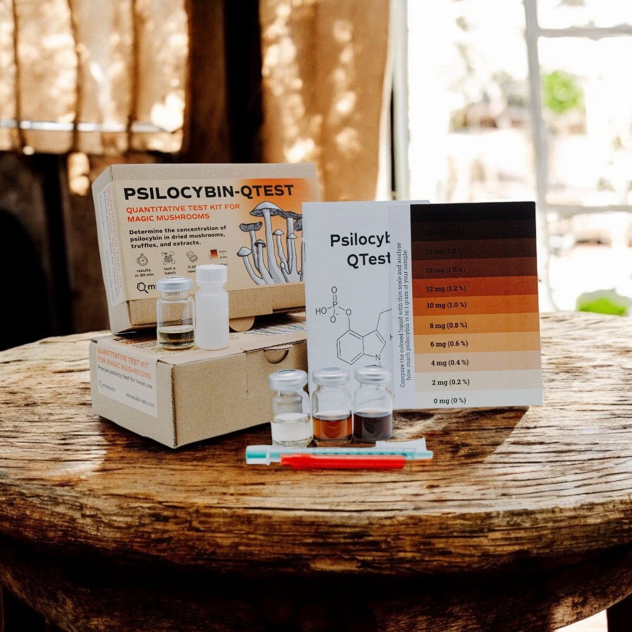Miraculix Mobiler Schnelltest zur Bestimmung des Psilocybin-Gehalts (PSILO-QTest) - from DieBallerei