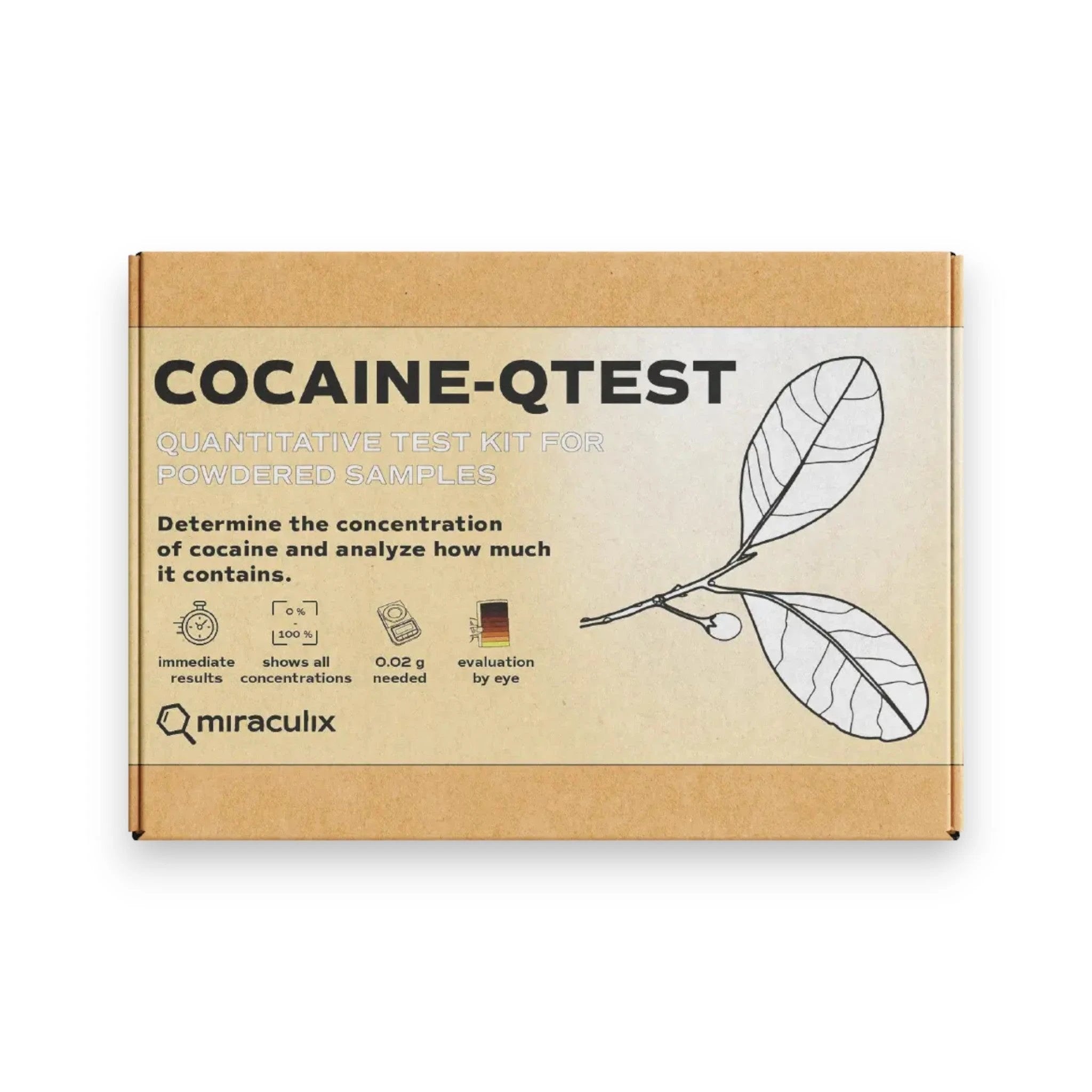 COCAINE QTEST Kokain Potency Test Kit – Schnelle & präzise Analyse von Miraculix - from DieBallerei