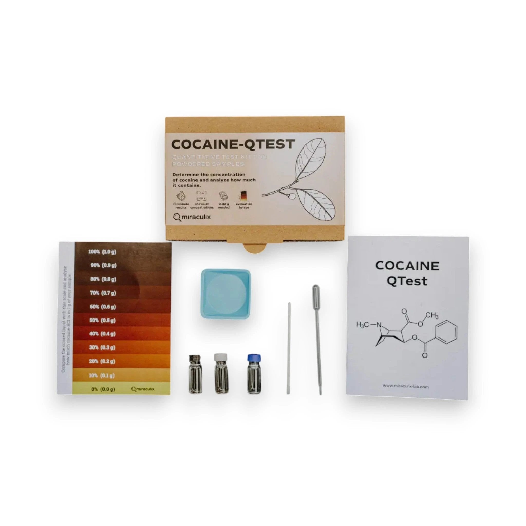 COCAINE QTEST Kokain Potency Test Kit – Schnelle & präzise Analyse von Miraculix - from DieBallerei