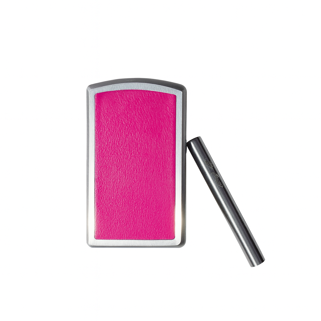 Nysberry – Exklusive Ritual Leather Pink Edelstahl-Dose mit integriertem Spender im luxuriösem Design