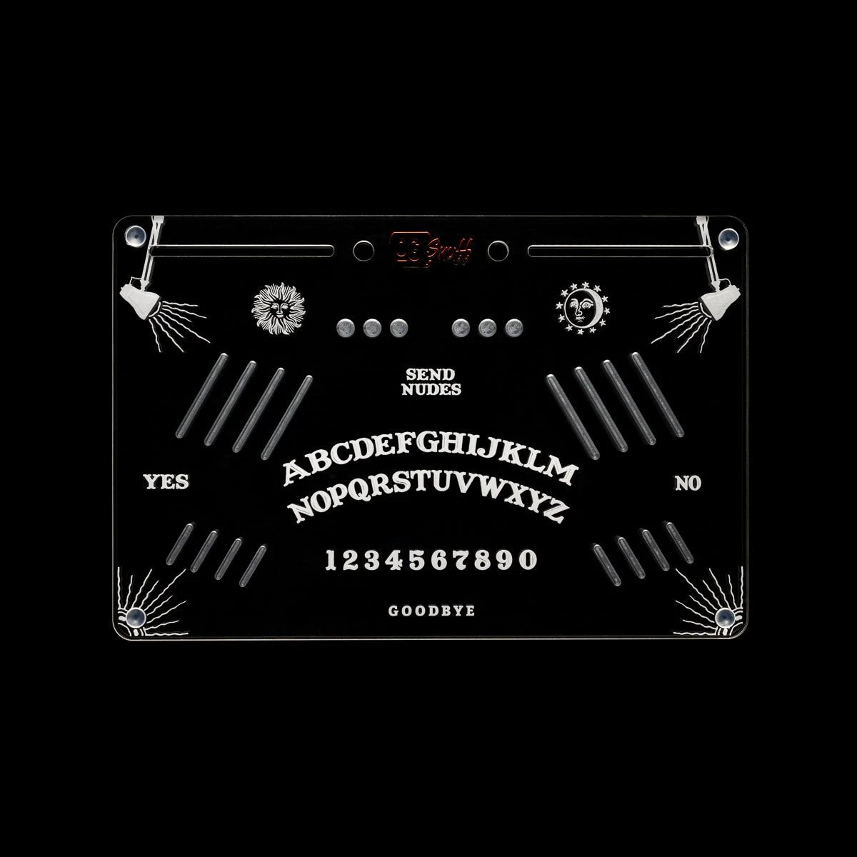 OG SNUFF Snuff Board „Ouija Edition“ – Graviertes Geisterbrett inkl. Planchette-Löffel - from DieBallerei