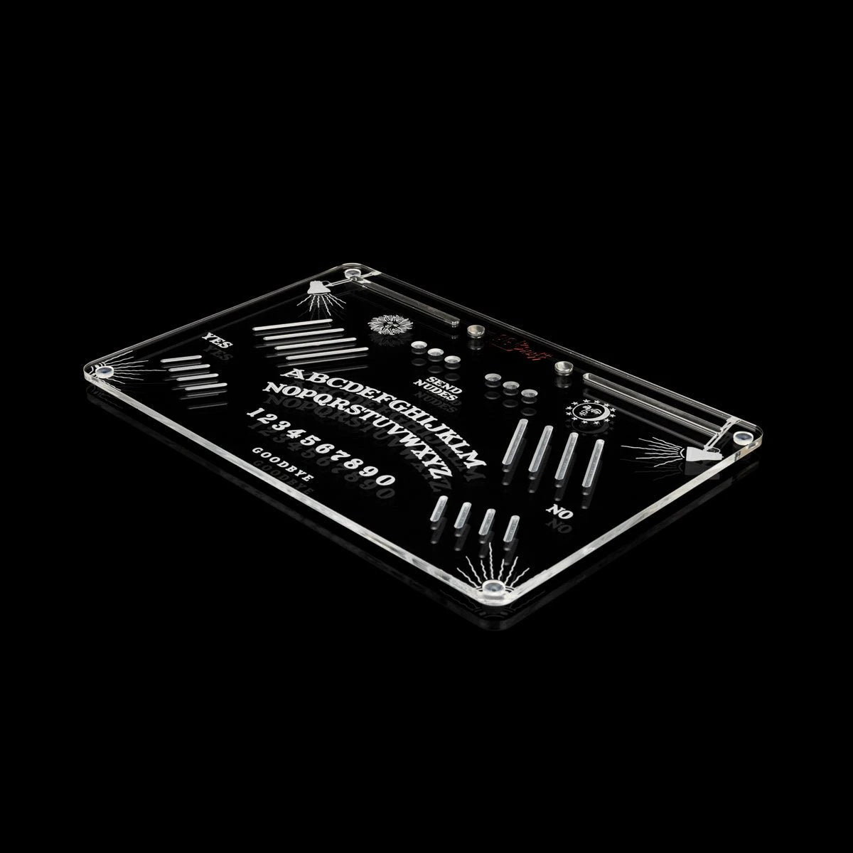 OG SNUFF Snuff Board „Ouija Edition“ – Graviertes Geisterbrett inkl. Planchette-Löffel - from DieBallerei