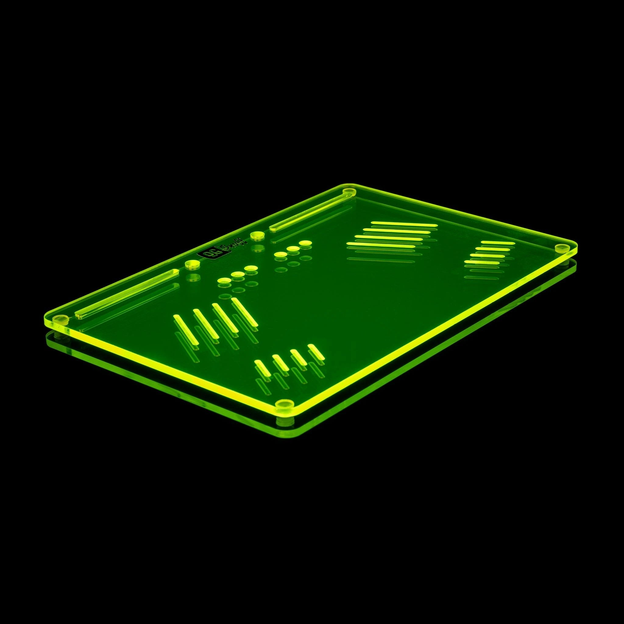 OG SNUFF Platter Board – Großes Snuff Board für Vielseitige Nutzung – 8 Rillen & 8 Vertiefungen - from DieBallerei