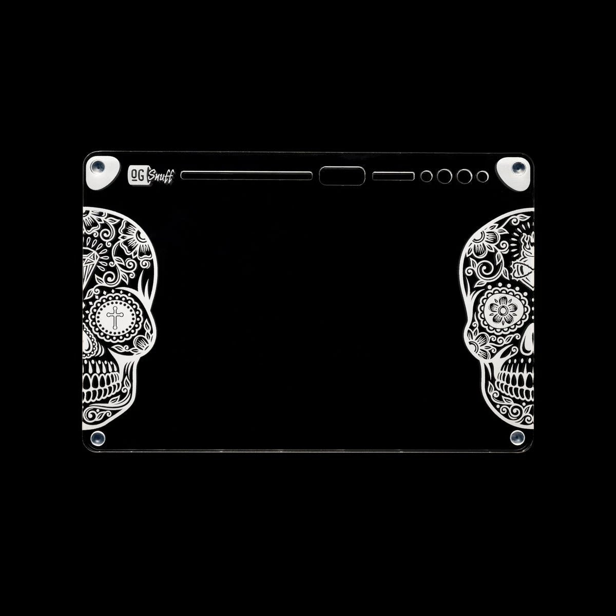 OG SNUFF „Tag der Toten“ – XXL Rolltablett / Snuff Board – Mit gravierten Totenkopf-Designs - from DieBallerei