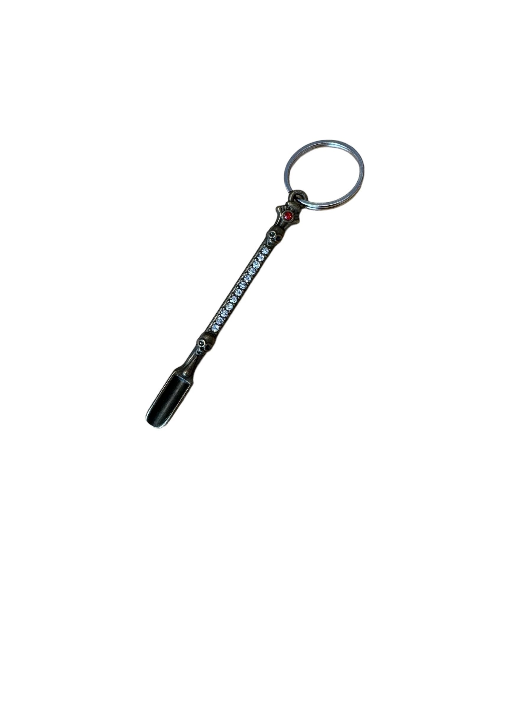Funkelnder Totenkopf-Löffel mit Strass & Schlüsselanhänger in 4 Farben - from DieBallerei