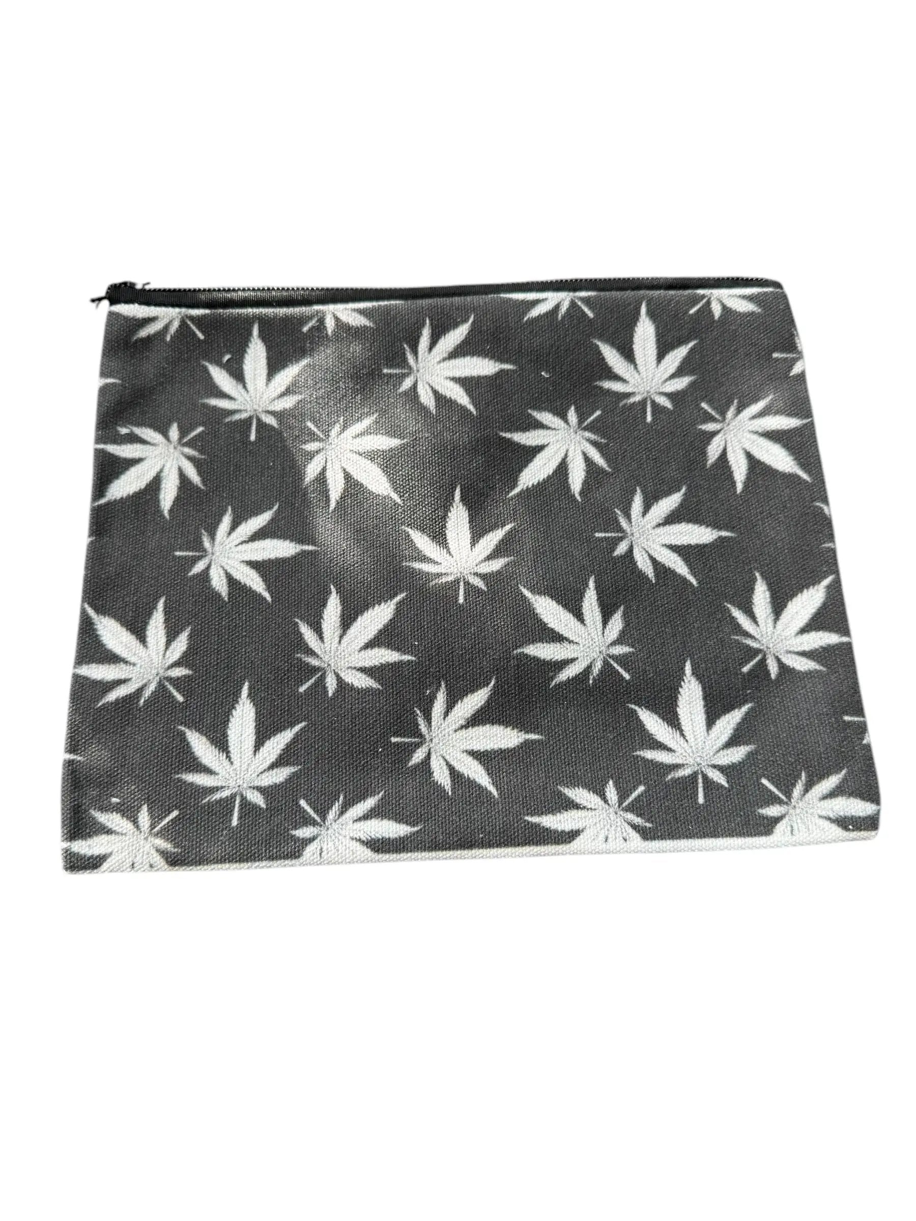 Praktischer Canvas-Beutel Schwarz mit "Hanfblatt" Aufdruck - from DieBallerei