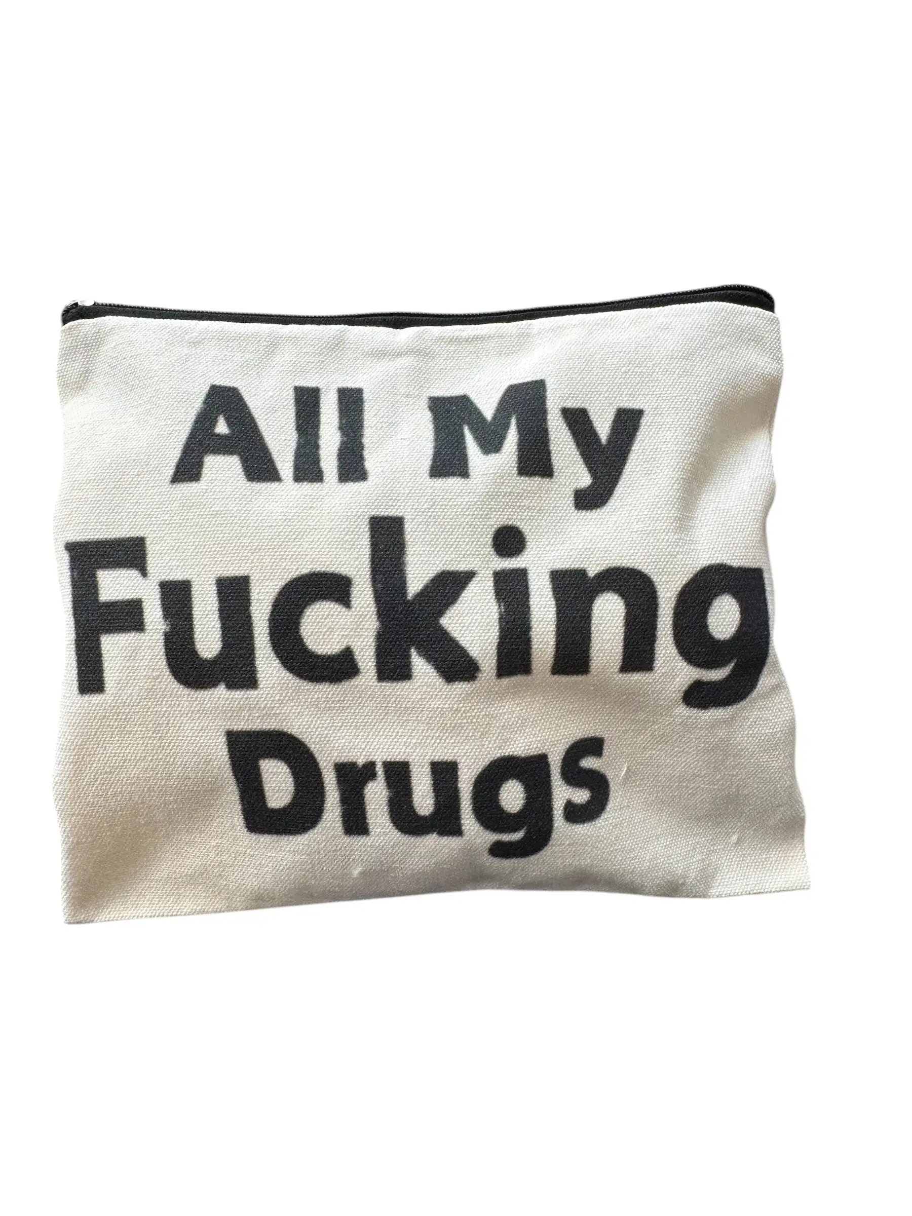 Praktischer Canvas-Beutel mit "All my Fucking Drugs" Aufdruck - from DieBallerei