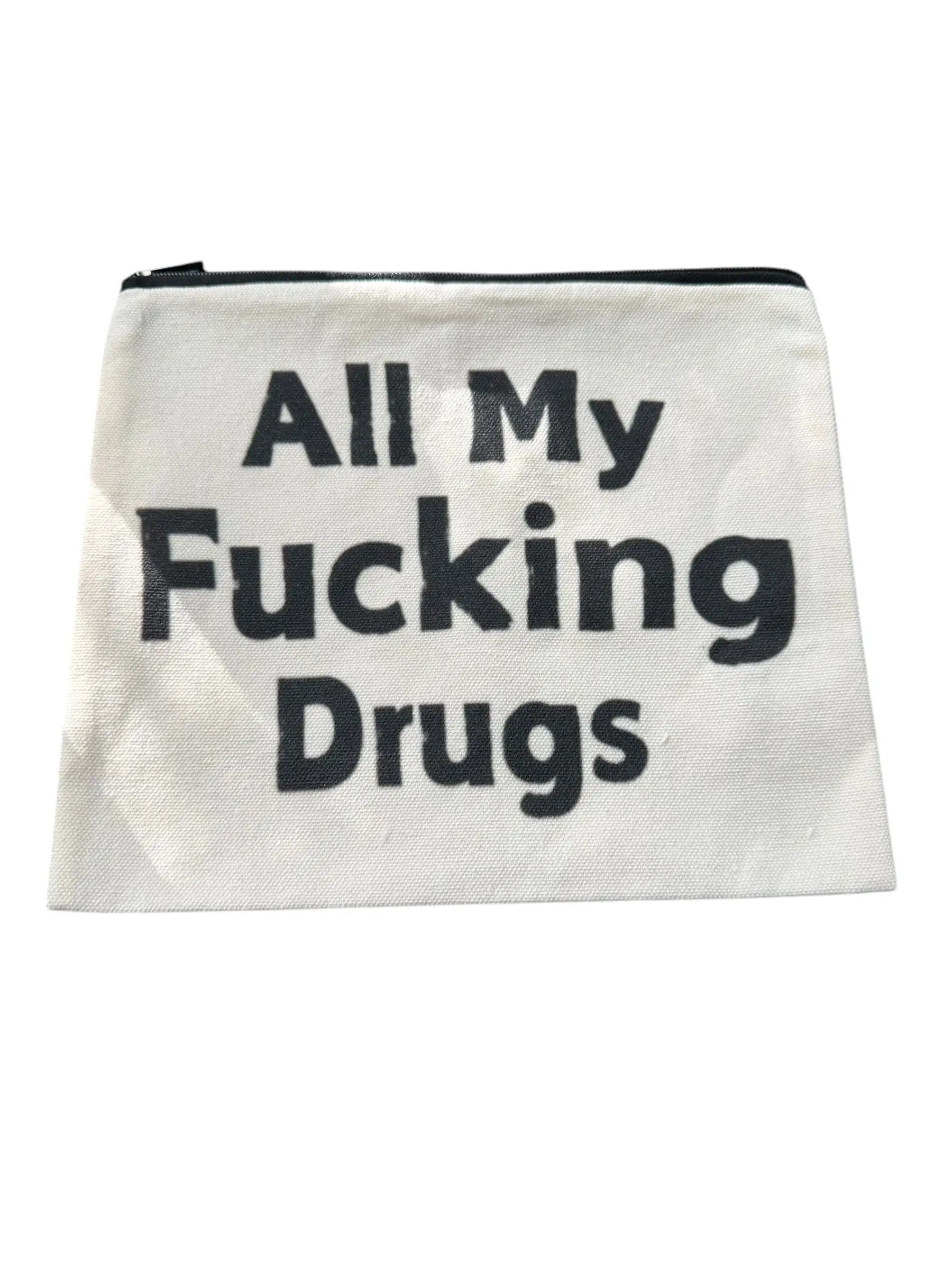 Praktischer Canvas-Beutel mit "All my Fucking Drugs" Aufdruck - from DieBallerei
