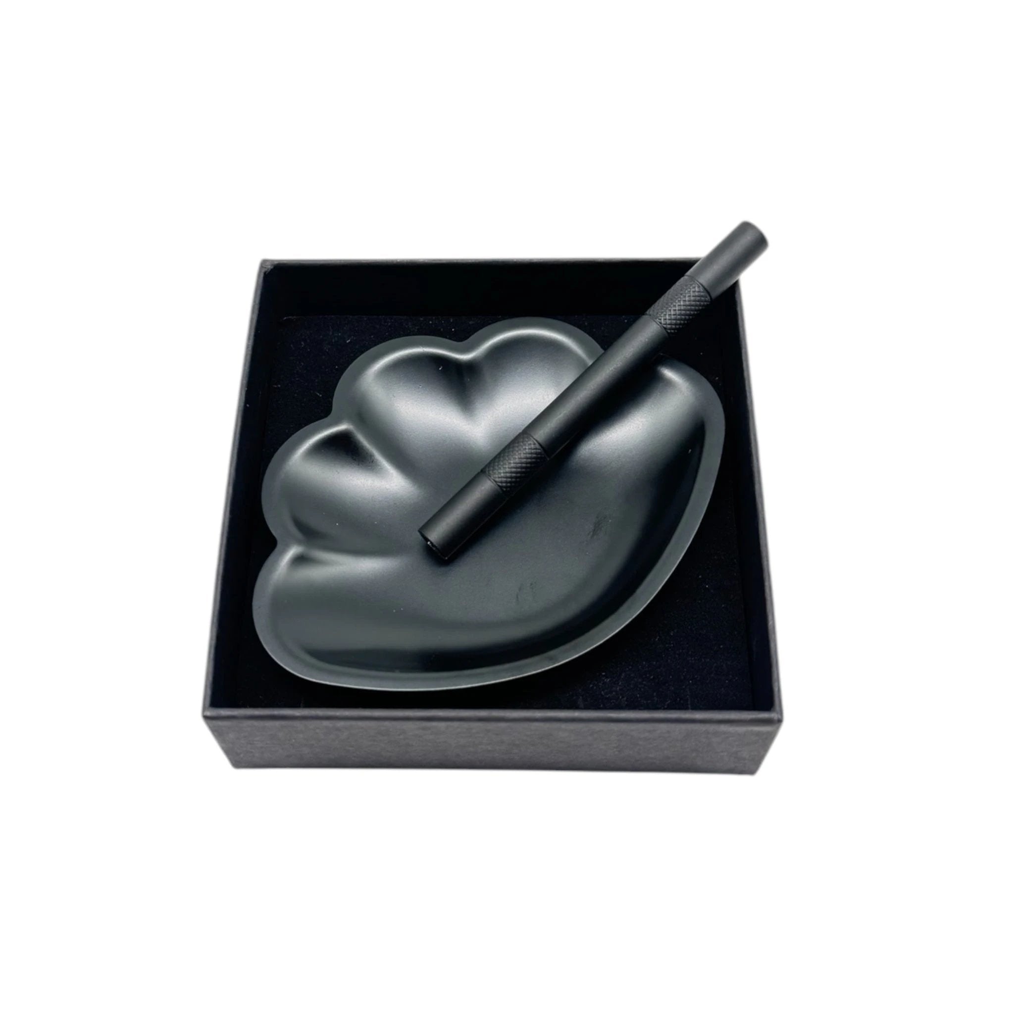 Muschel Metall Brettchen – Edle Ziehunterlage inkl. Röhrchen in Schwarzer Geschenkbox - from DieBallerei