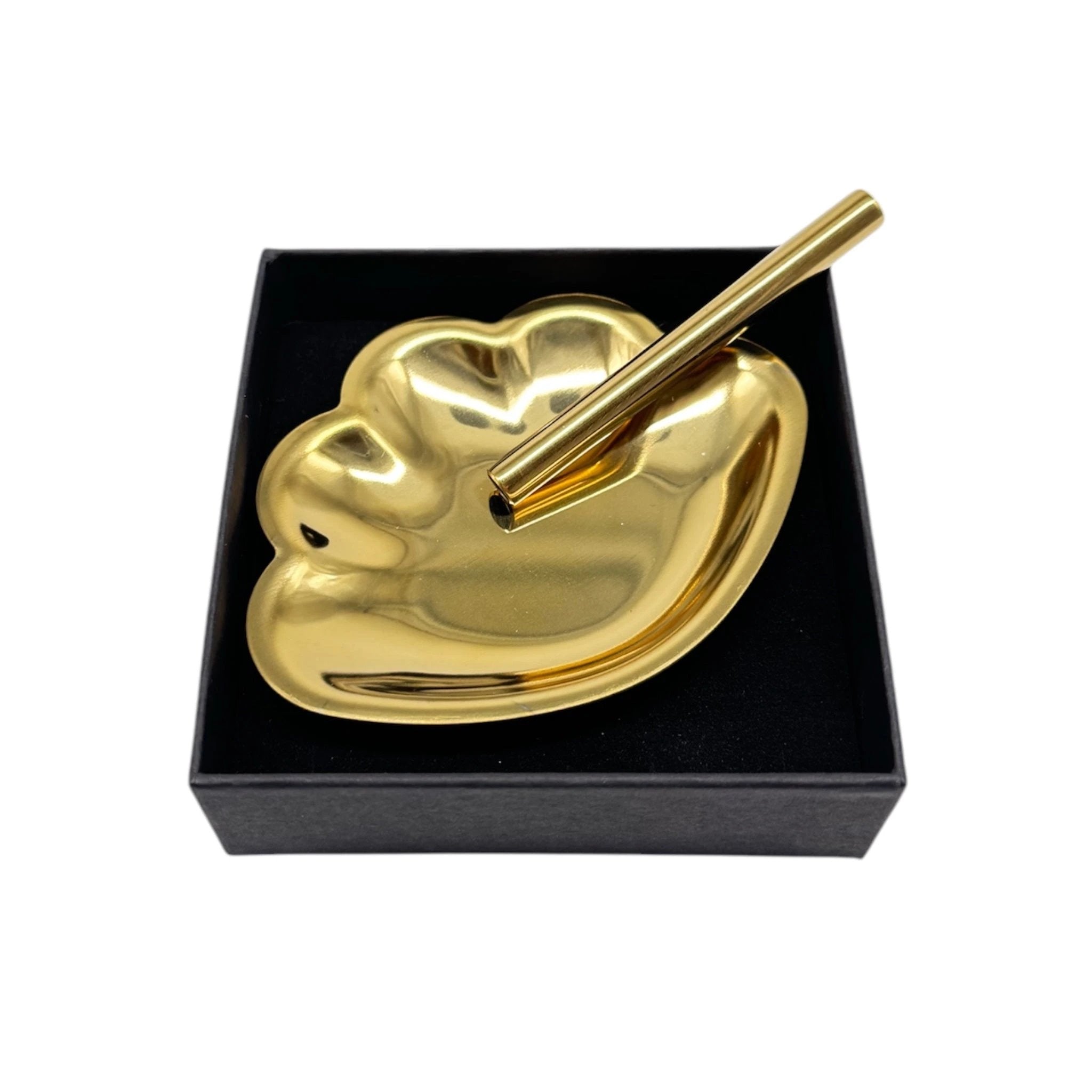 Muschel Metall Brettchen – Edle Ziehunterlage inkl. Röhrchen in Schwarzer Geschenkbox - from DieBallerei