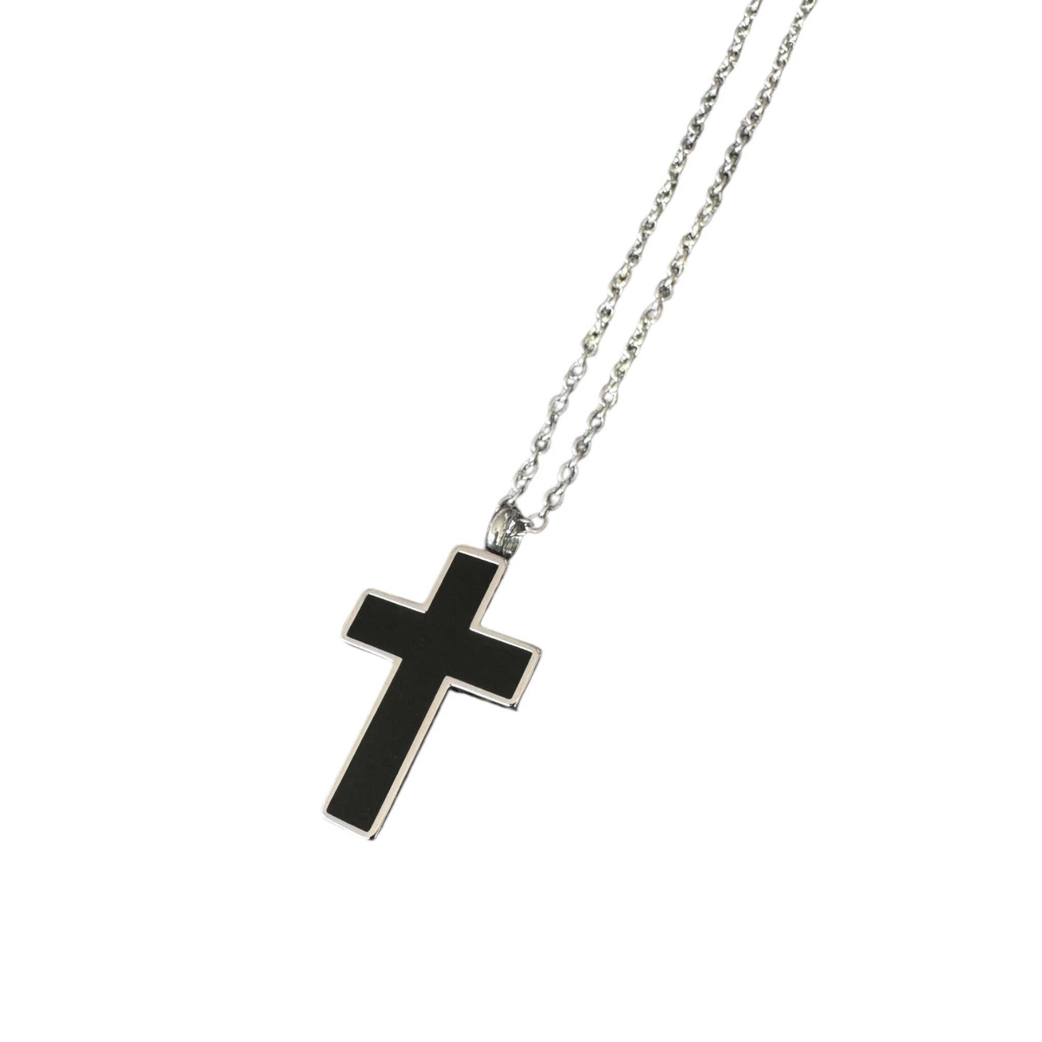 Kette mit schwarzem Kreuz-Anhänger – inkl. Mini-Trichter, ca. 31 cm - from DieBallerei